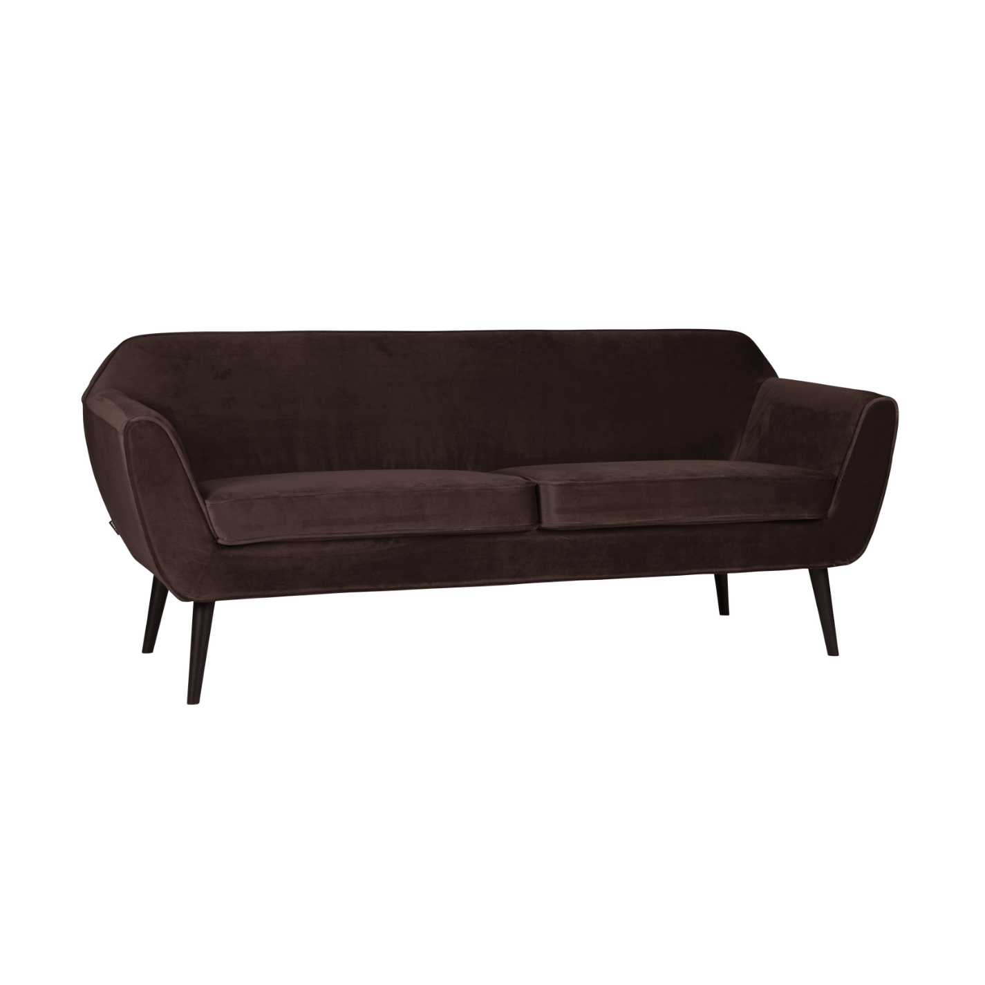 Sofa van fluweel 2,5-zits ROCCO chocolade