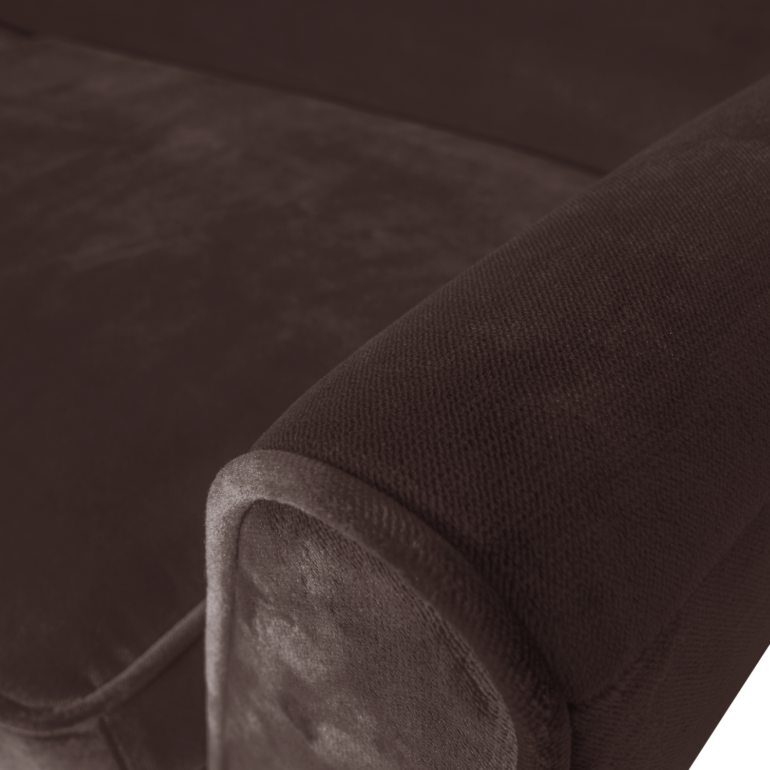 Chocolate 4-Seater Velvet Sofa ROCCO
