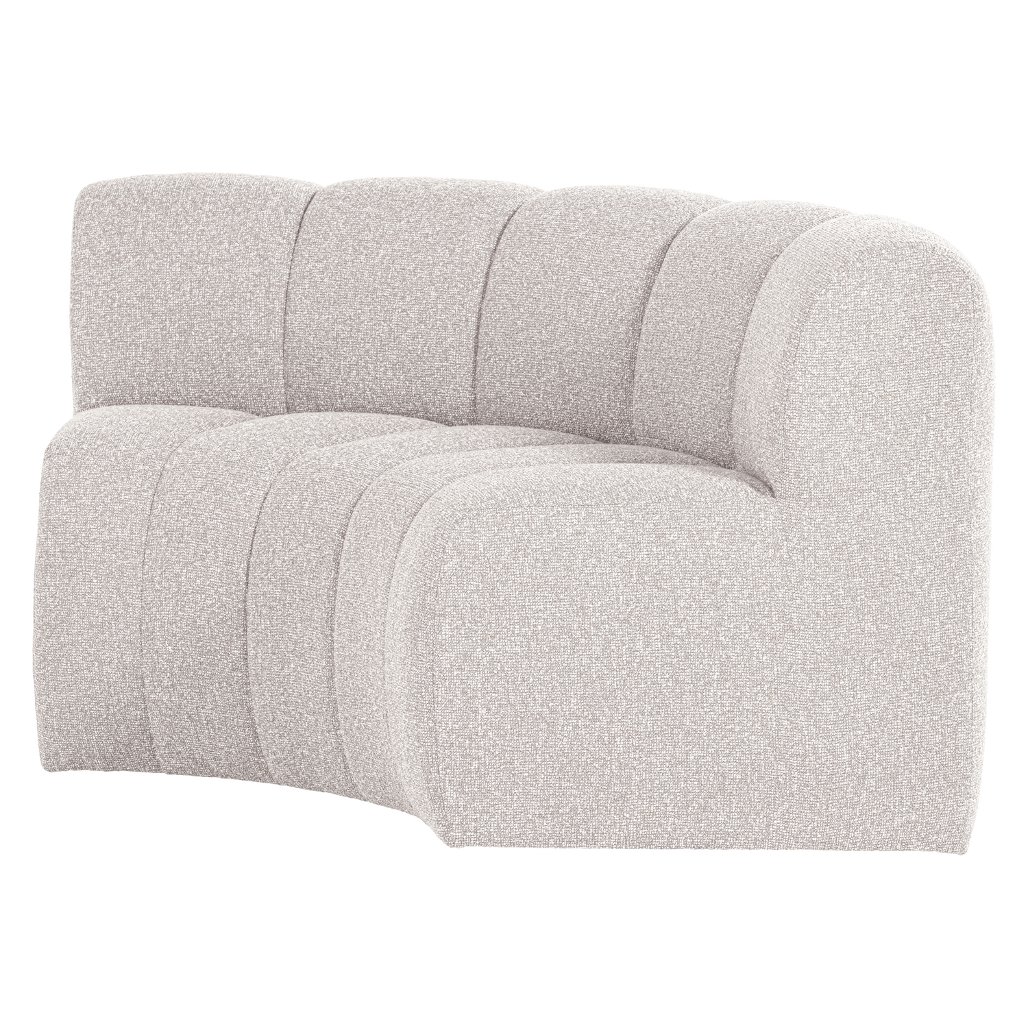 MOJO Modular Sofa - Curved Corner Element in Ecru Bouclé