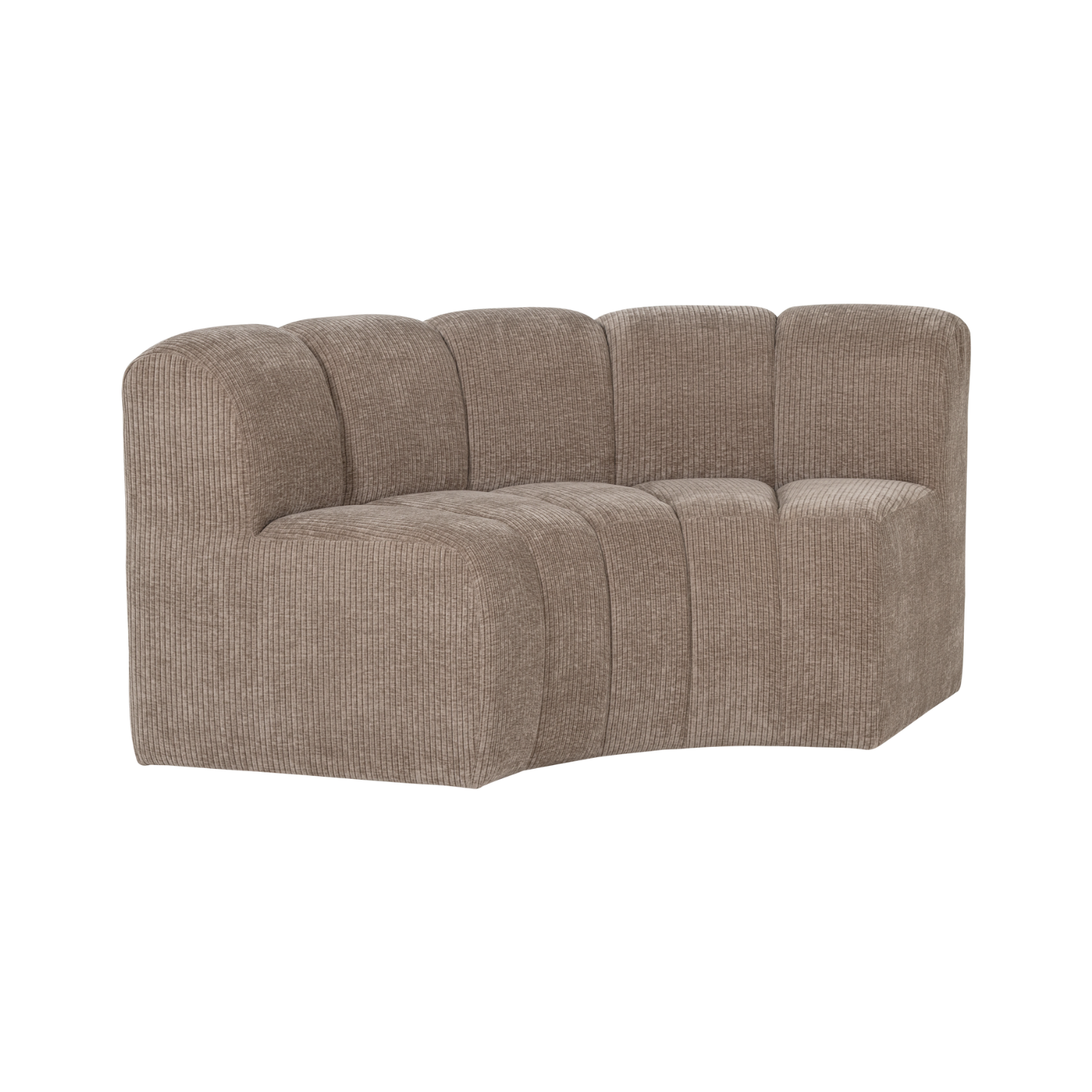 MOJO Modular Sofa - Curved Corner Element in Beige Corduroy