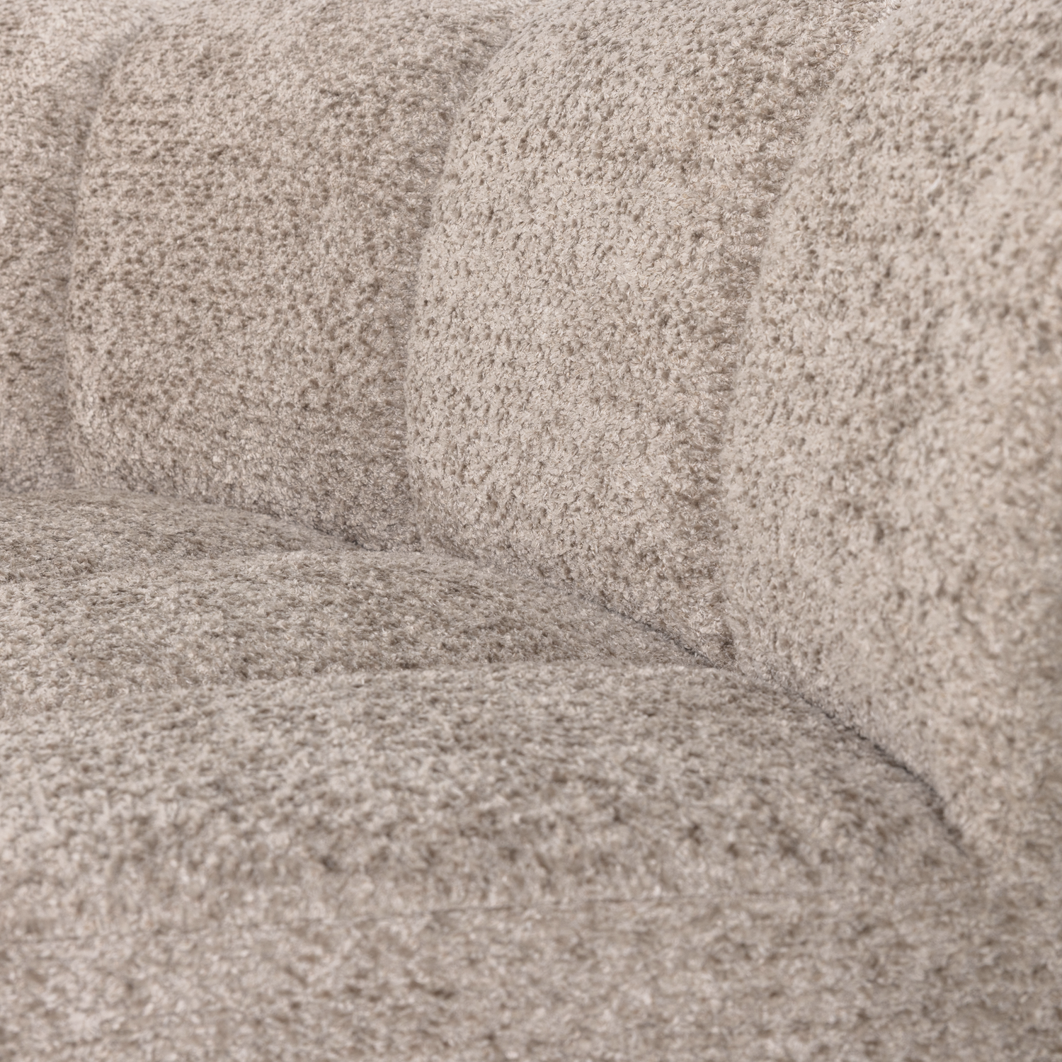 Modulaire bank MOJO BENCH - hoekelement halfrond zandkleurig schapenvacht