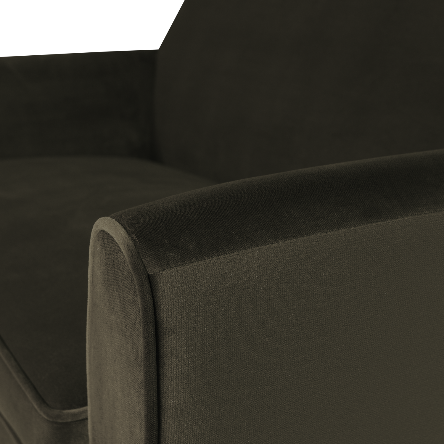 Sofa van fluweel 2-persoons ROCCO olijfgroen