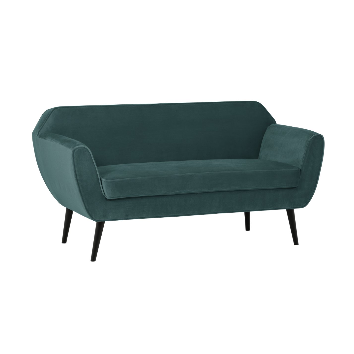 Velvet 2-Seater Sofa ROCCO in Sea Green