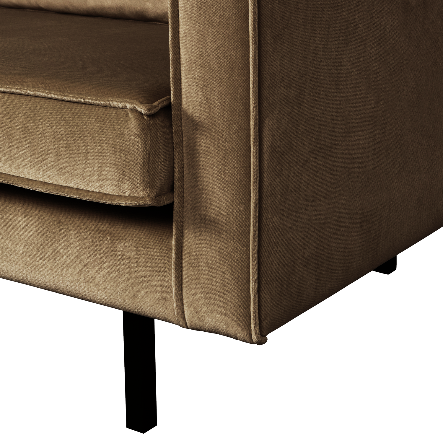 Taupe Velvet 2-Seater Sofa RODEO