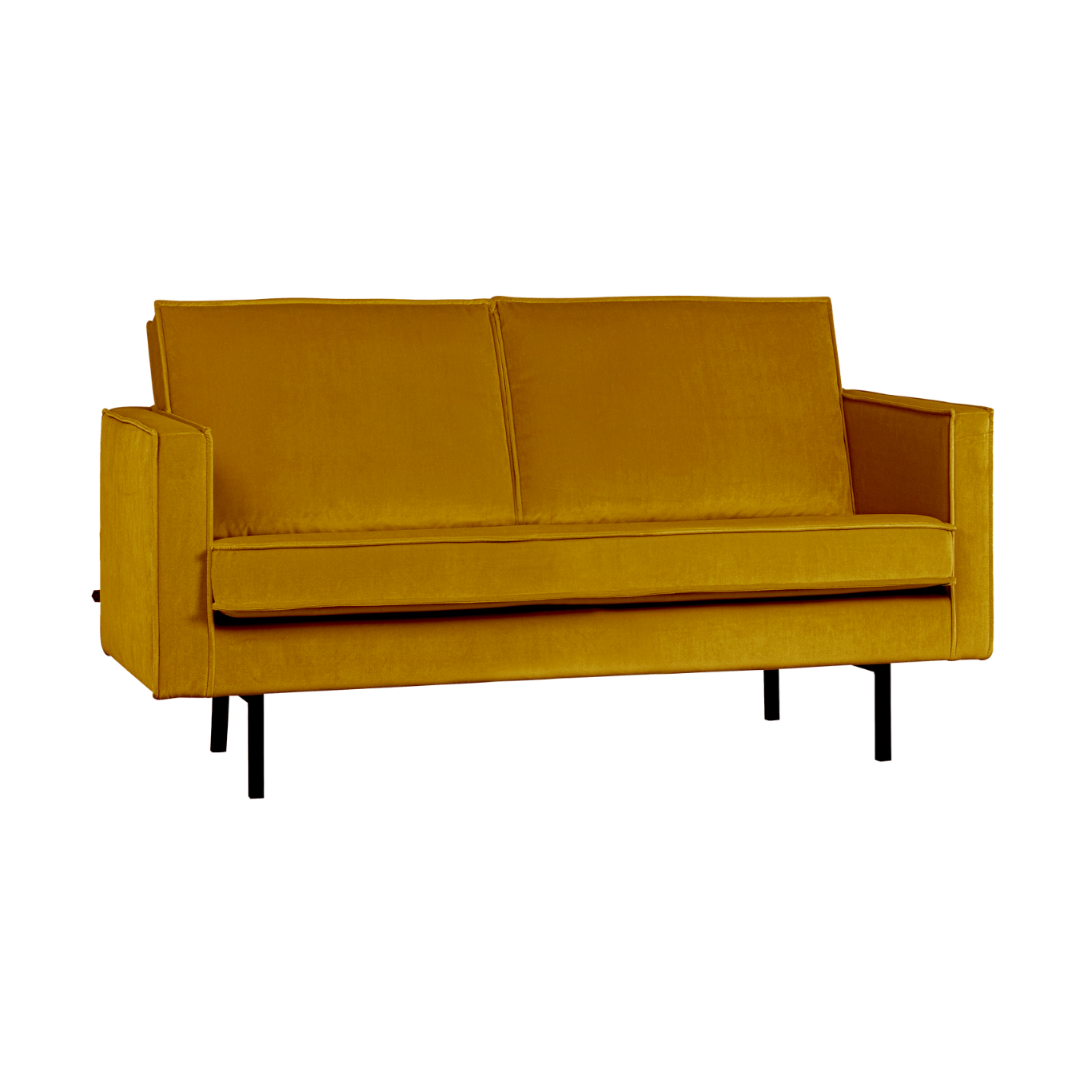 Sofa aus Samt 2-sitzig RODEO senfgelb