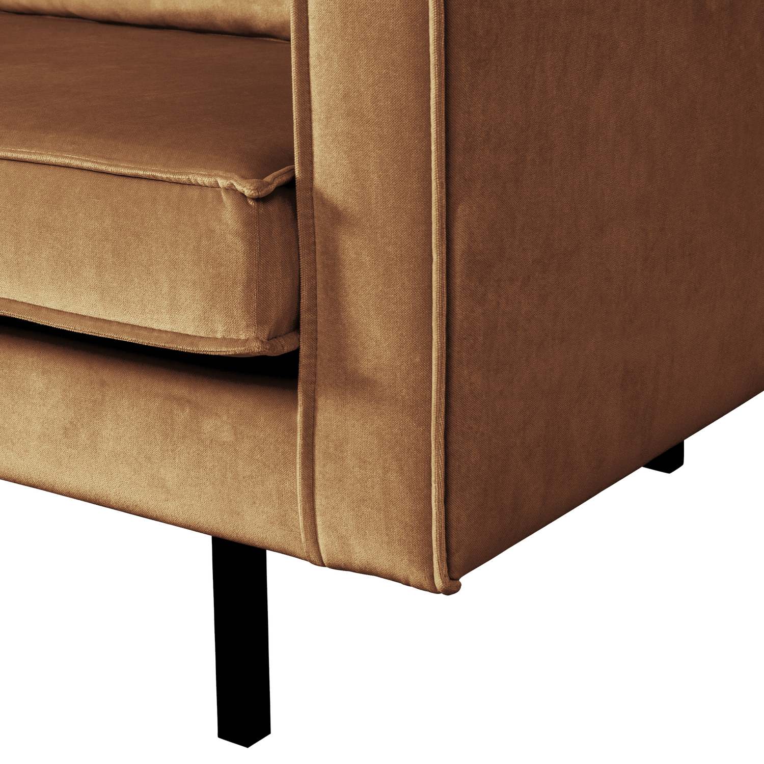 Velvet 2-Seater Sofa RODEO Honey