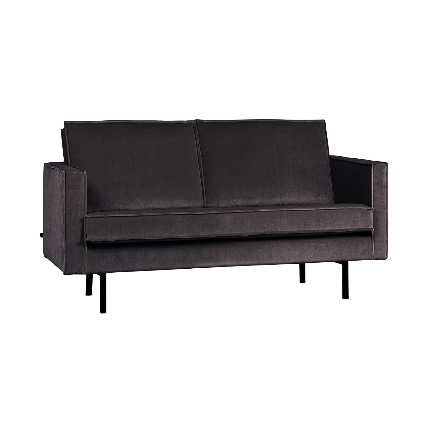 Velvet 2-Seater Sofa RODEO Anthracite
