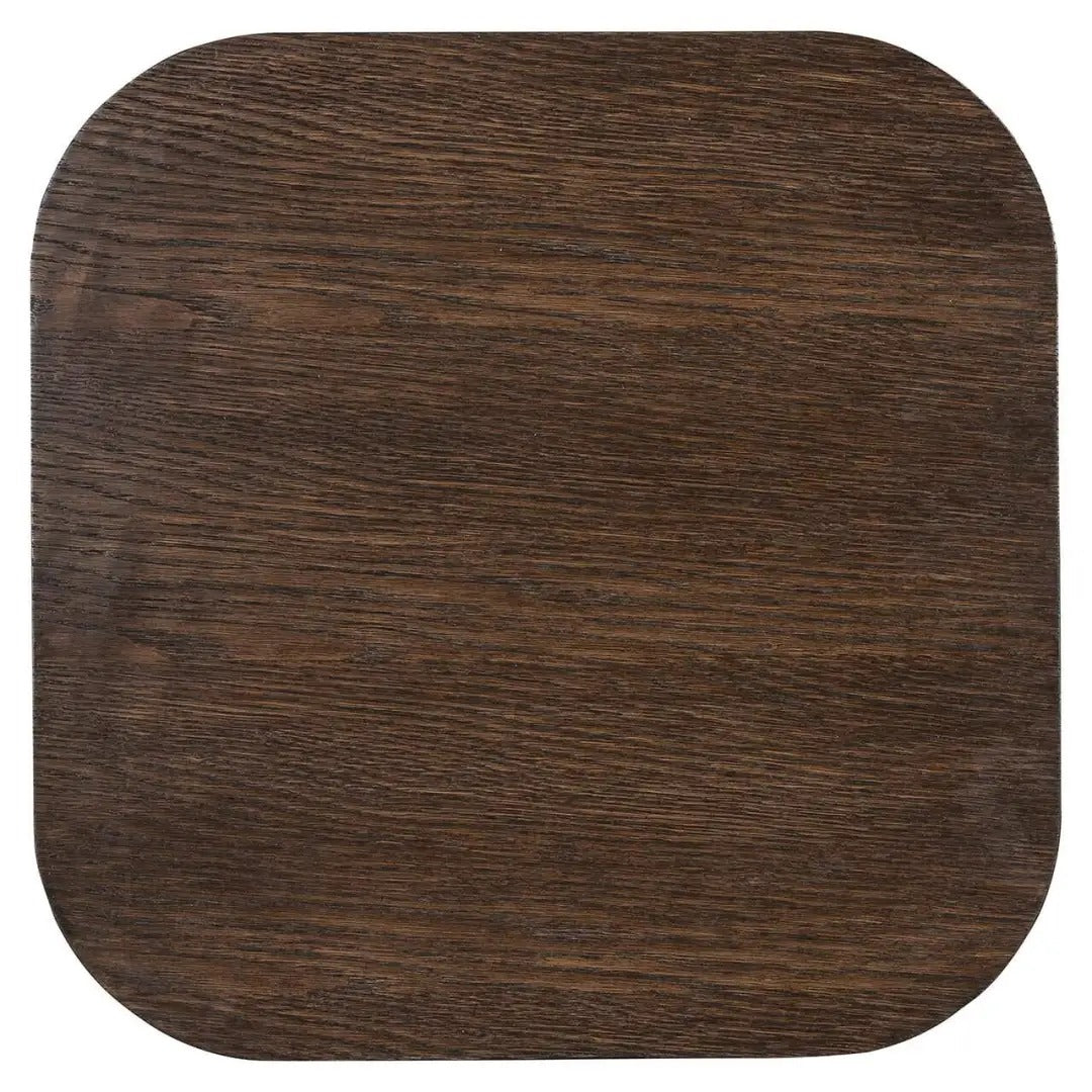BONVOY side table with a brown top and black base