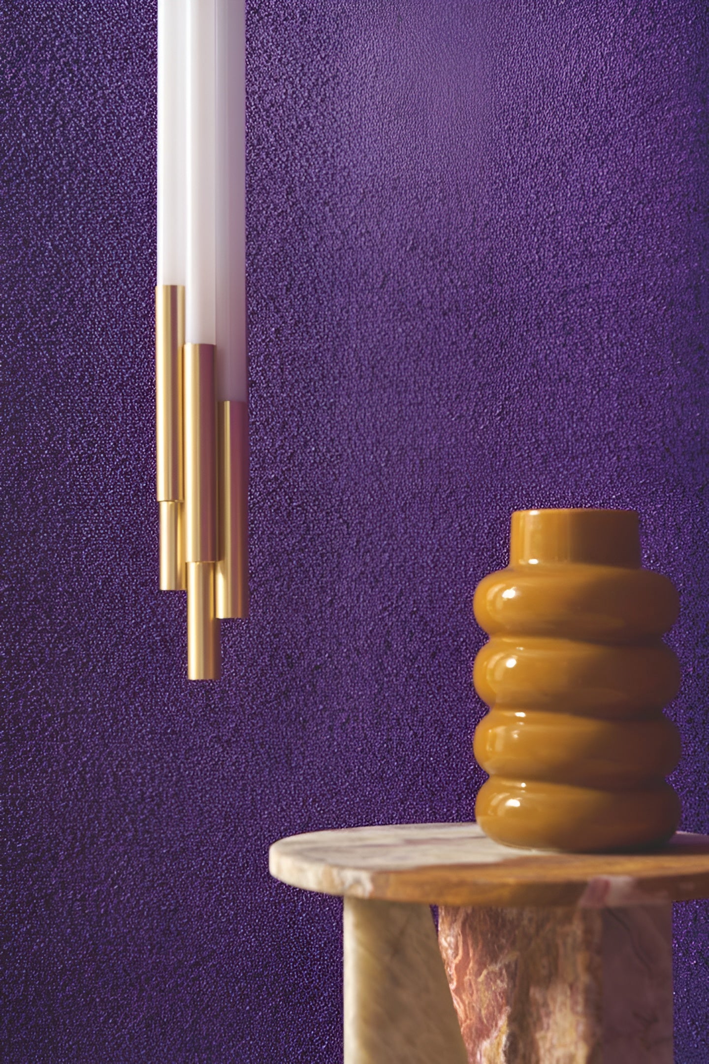 Structuurtextielbehang boucle ETREINTE - MOSTERD