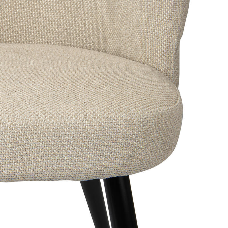CLOUD stoel lichtbeige met zwarte basis