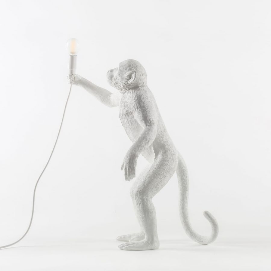 MONKEY STANDING table lamp white