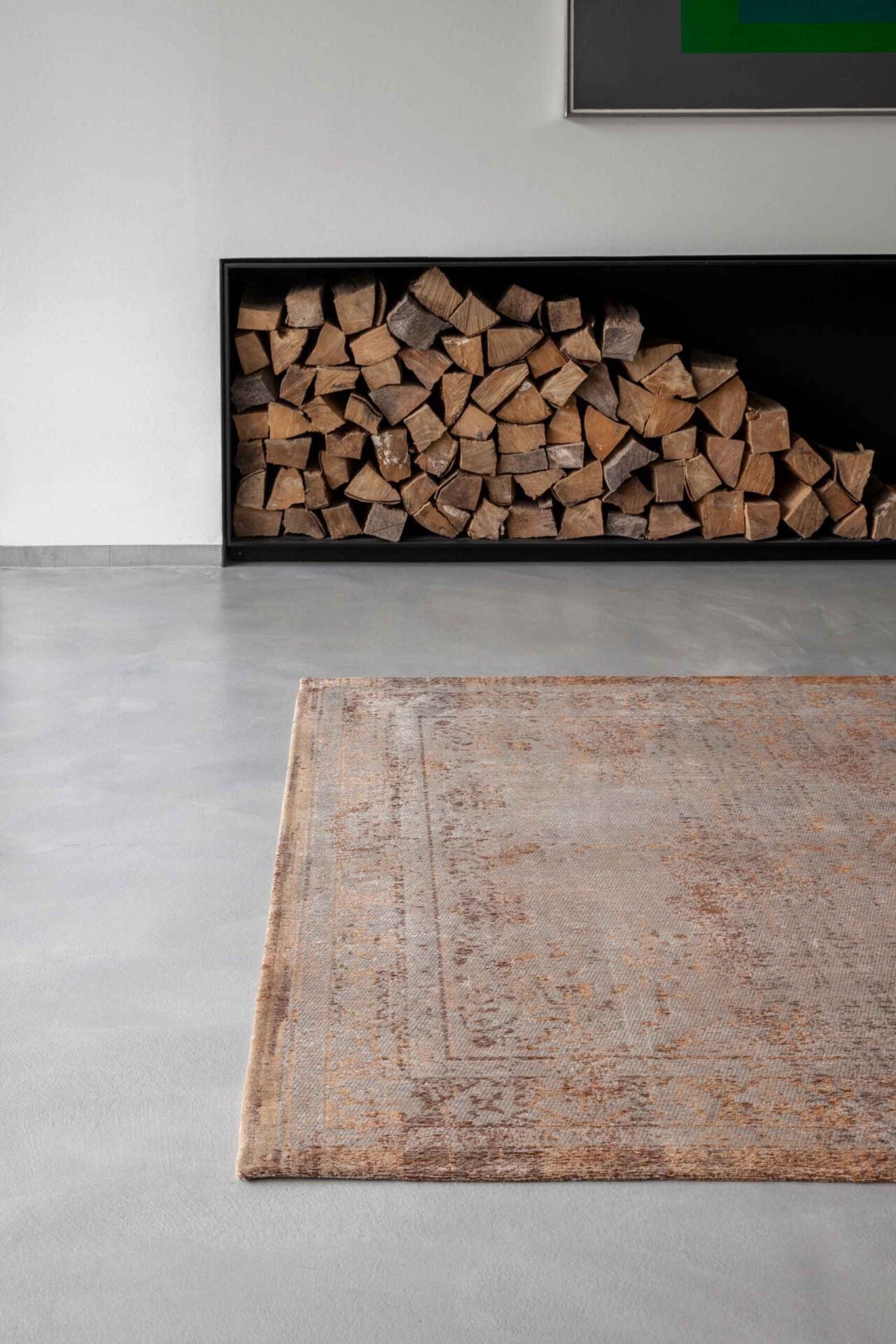 Medallon rug salmon salmon-gray