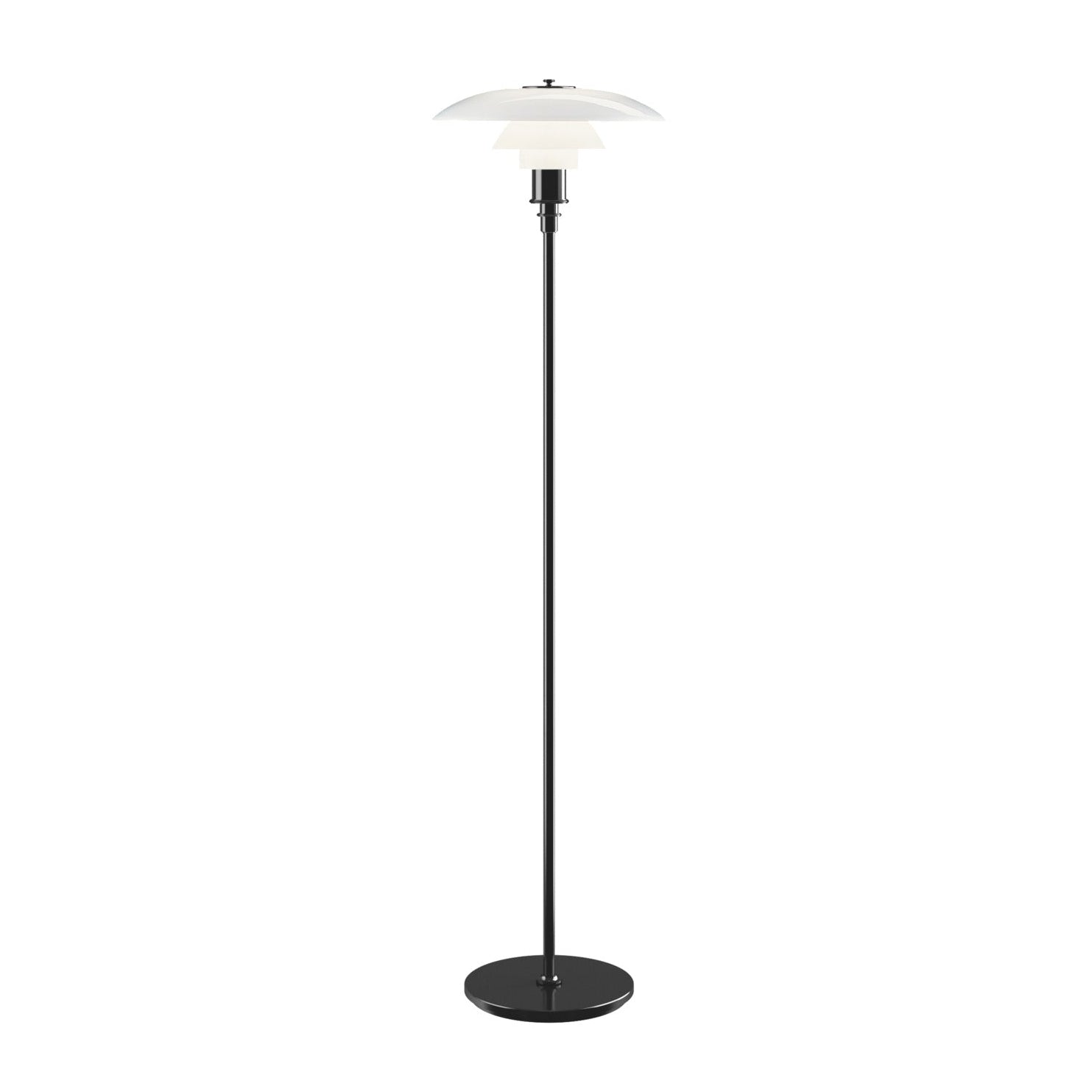 Vloerlamp PH 3½-2½ wit met zwarte voet