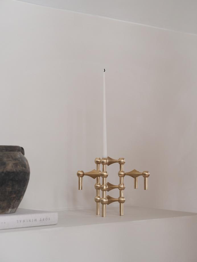 STOFF NAGEL Candle Holder Brushed Brass