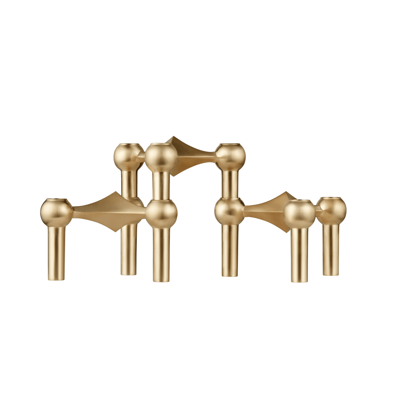 STOFF NAGEL Brushed Brass Candle Holder Set