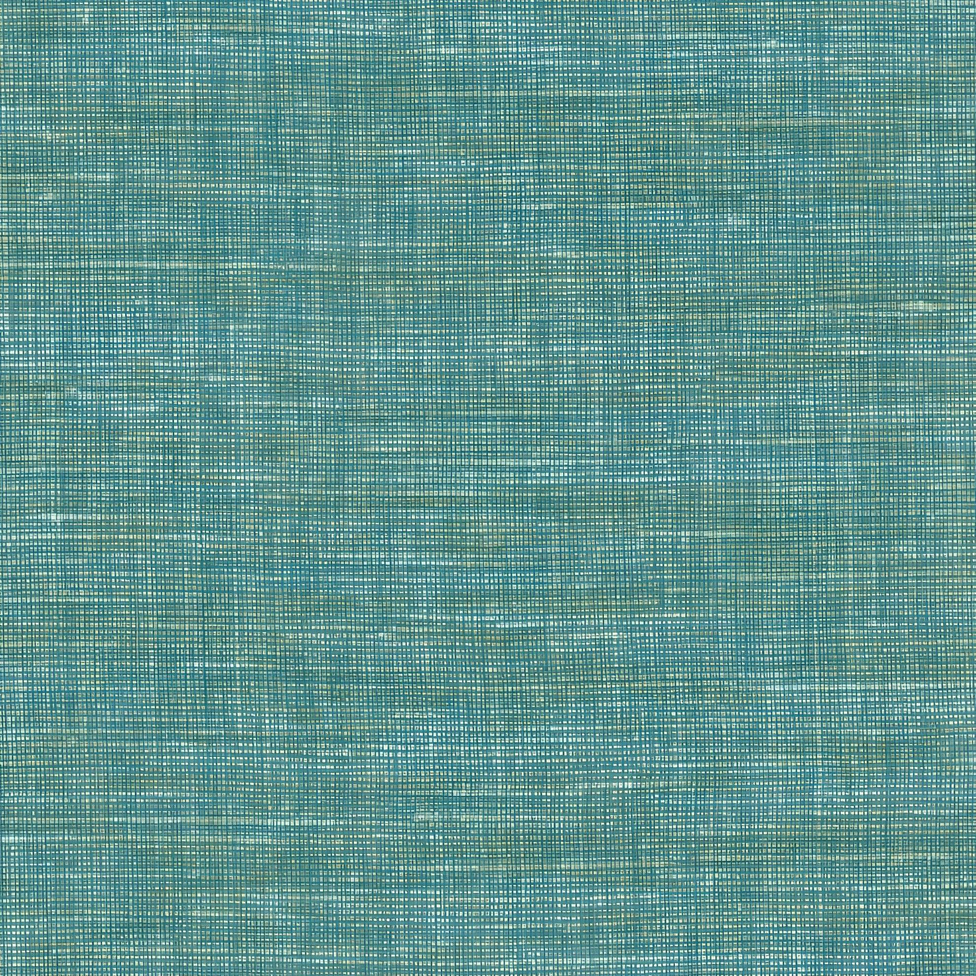 Tapeta strukturalna imitująca płótno LINUM - TURQUOISE turkusowy – Casamance