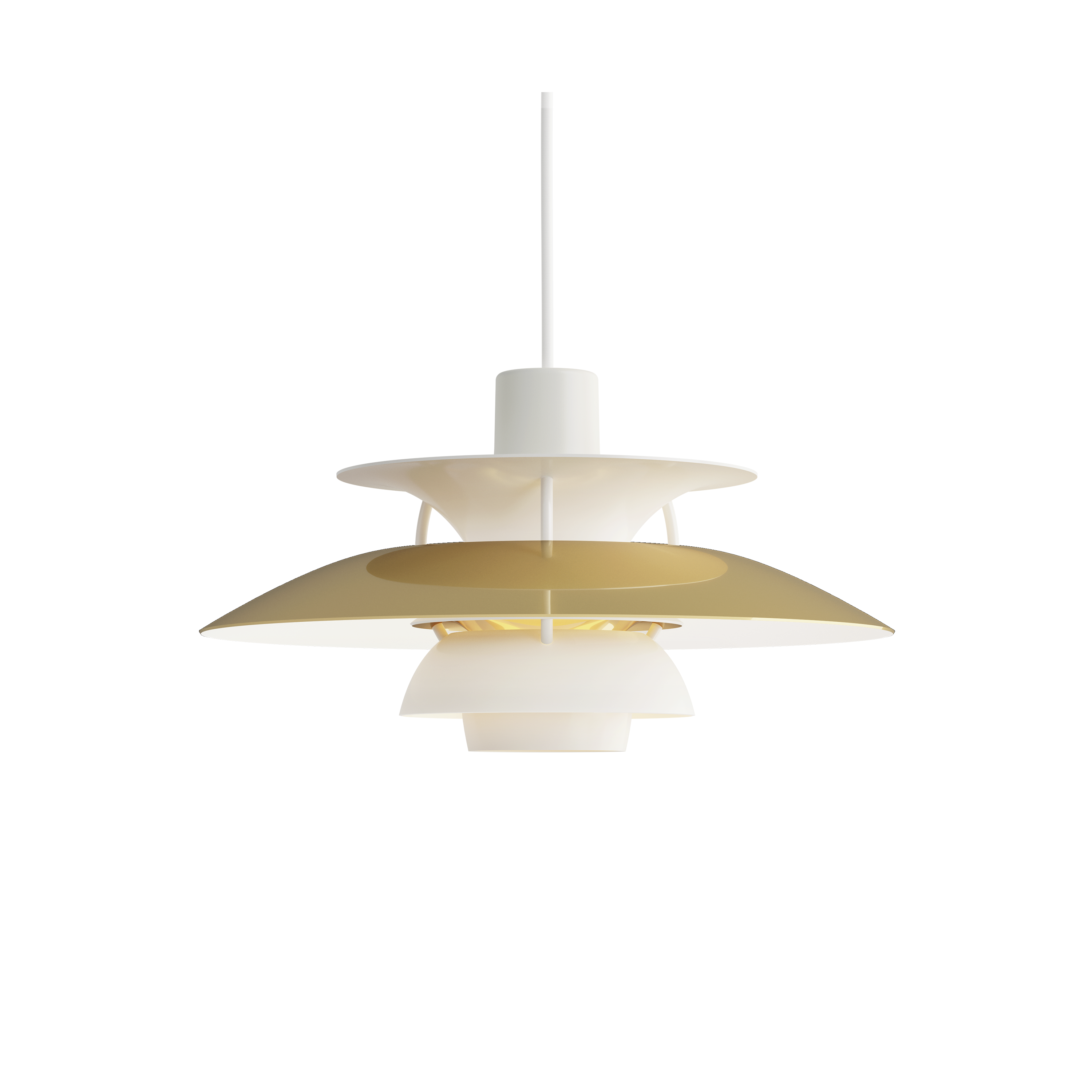 PH 5 pendant lamp white with gold