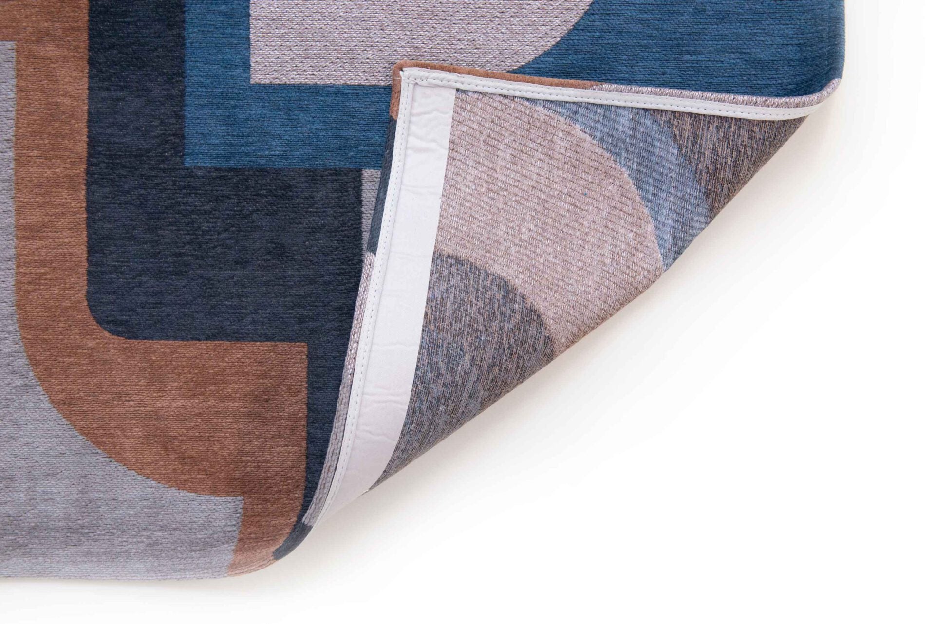 Dywan MODULE CAMEL BLUE beżowo-niebieski do salonu – Louis de Poortere