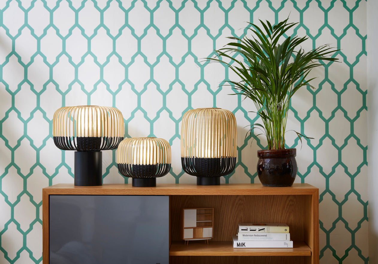 Tafellamp BAMBOO zwart