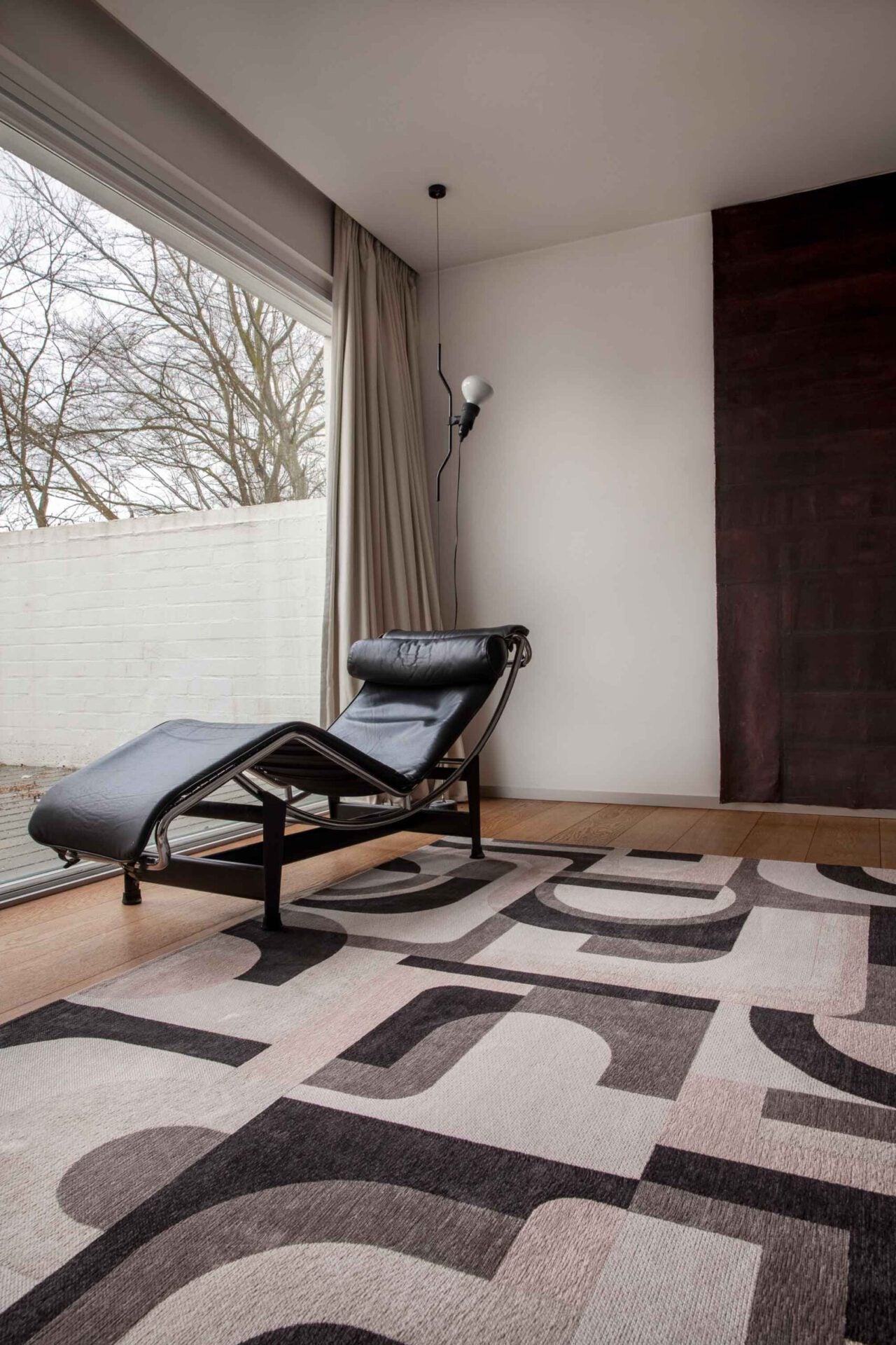 Vloerkleed MODULE SAXON BEIGE grijs-zwart