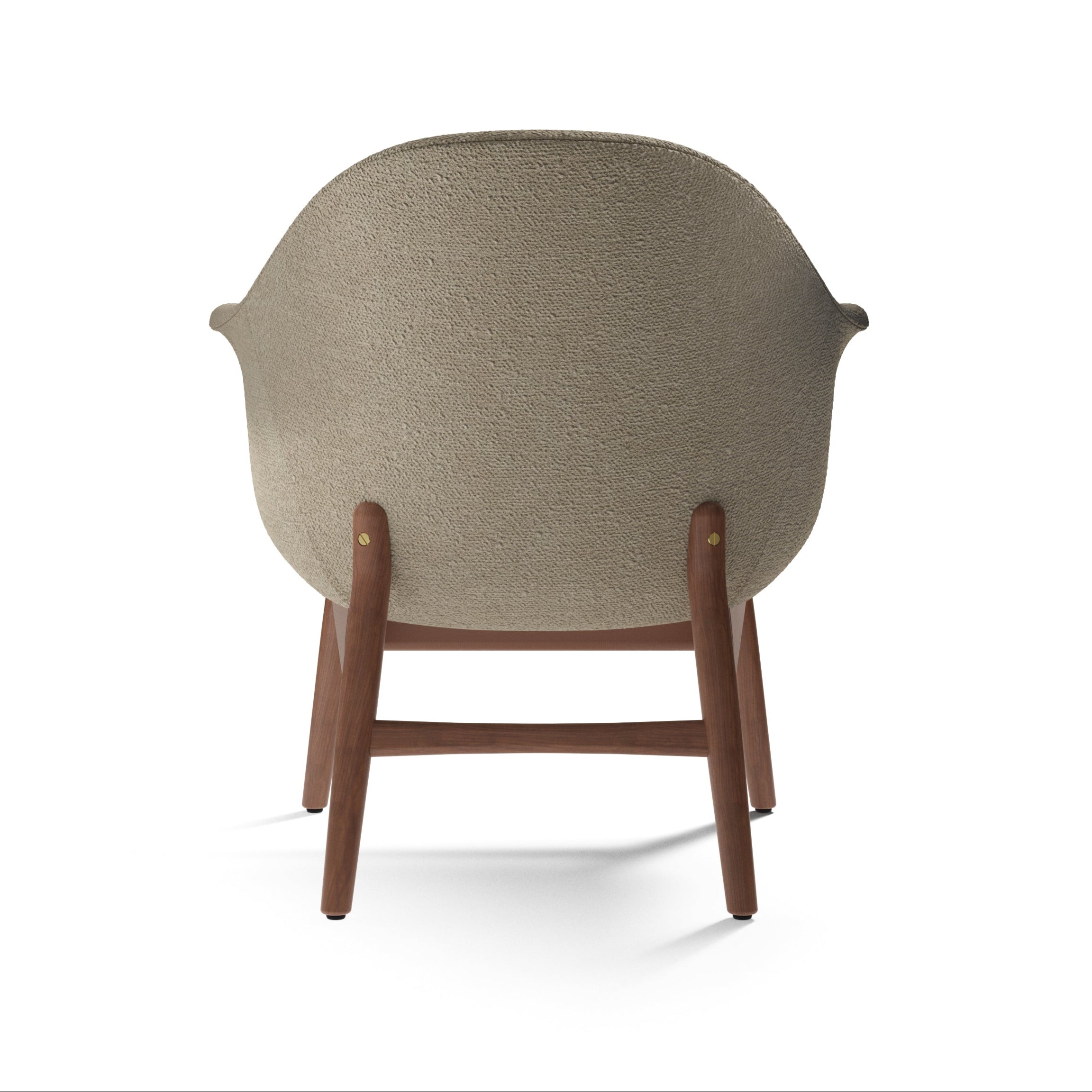 Fotel HARBOUR beige mit Nussbaumfuß