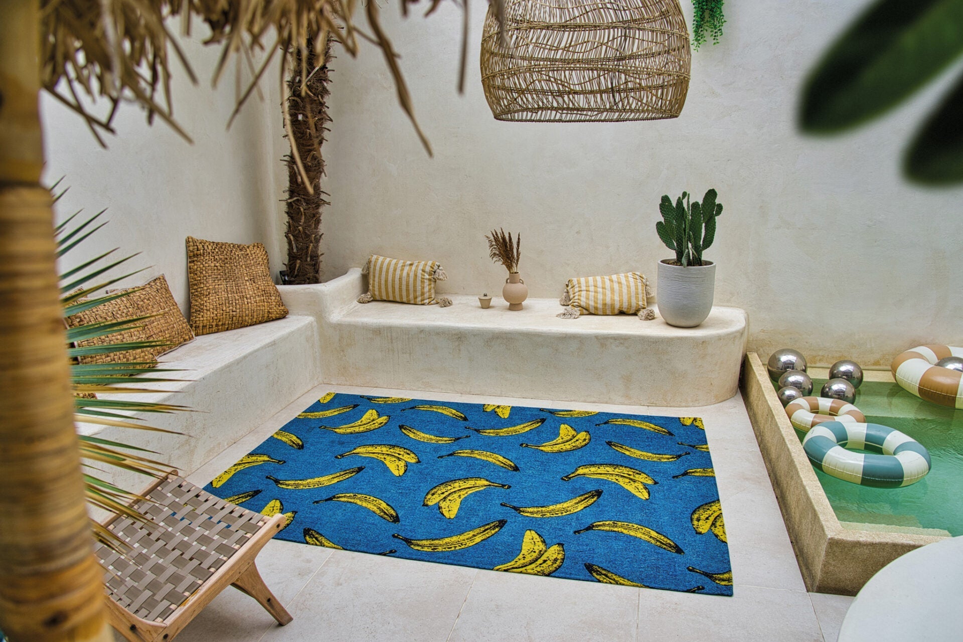 Dywan BANANA CALIFORNIA BLUE niebieski do salonu