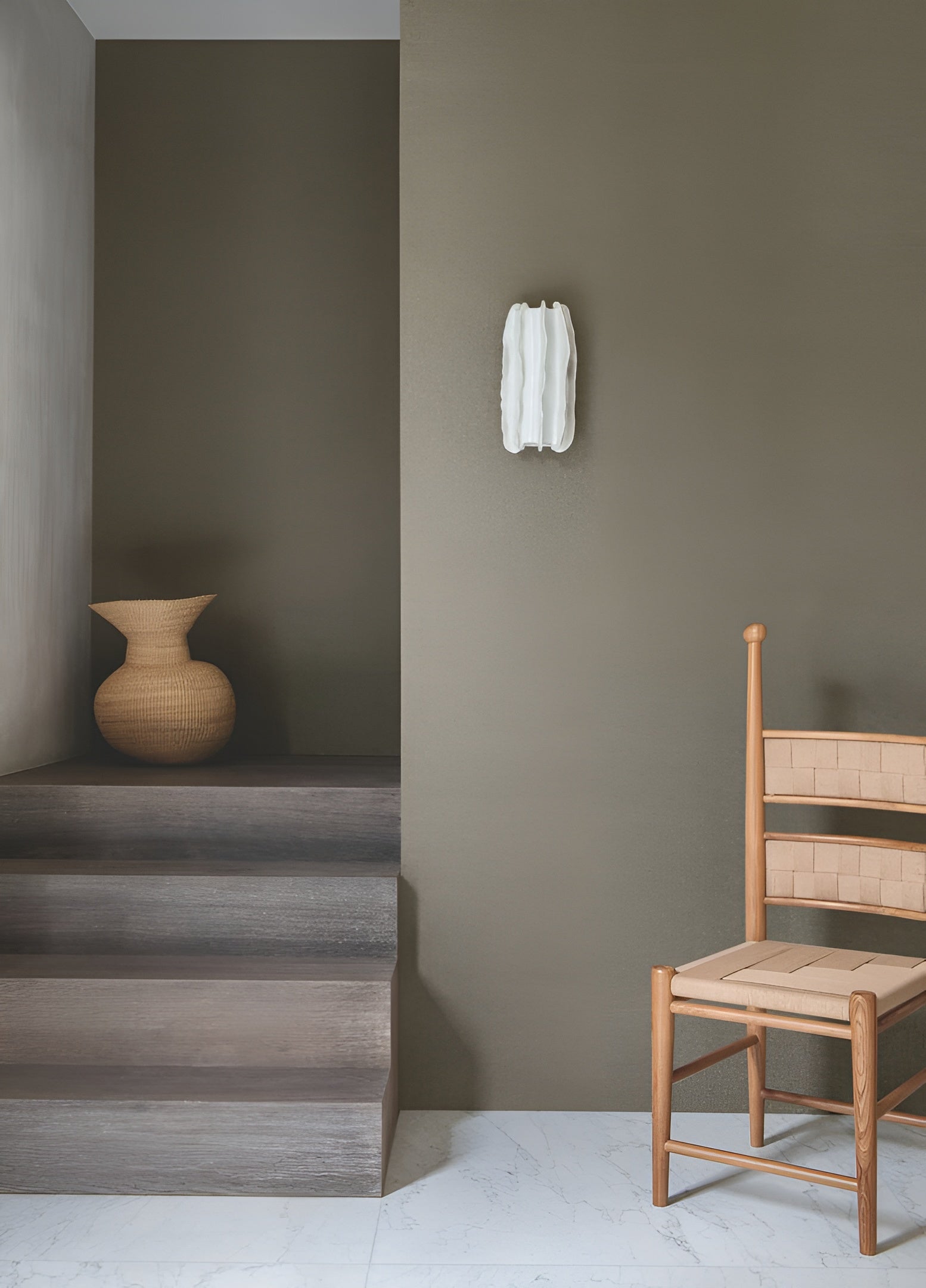 Structuurtapijt vlechtwerk dat riet imiteert KIRA - KAKI donkergroen