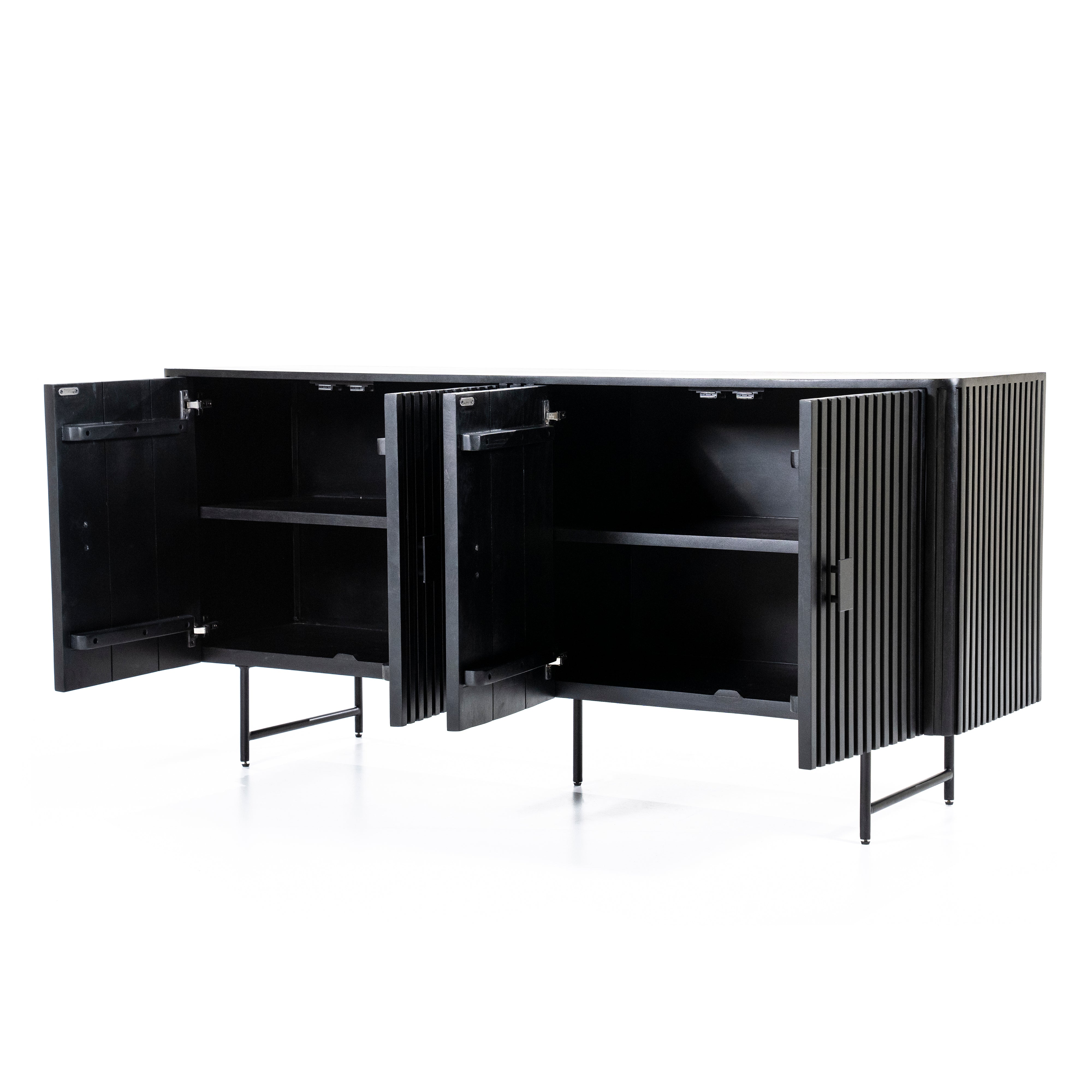 REMI chest of drawers black mango wood
