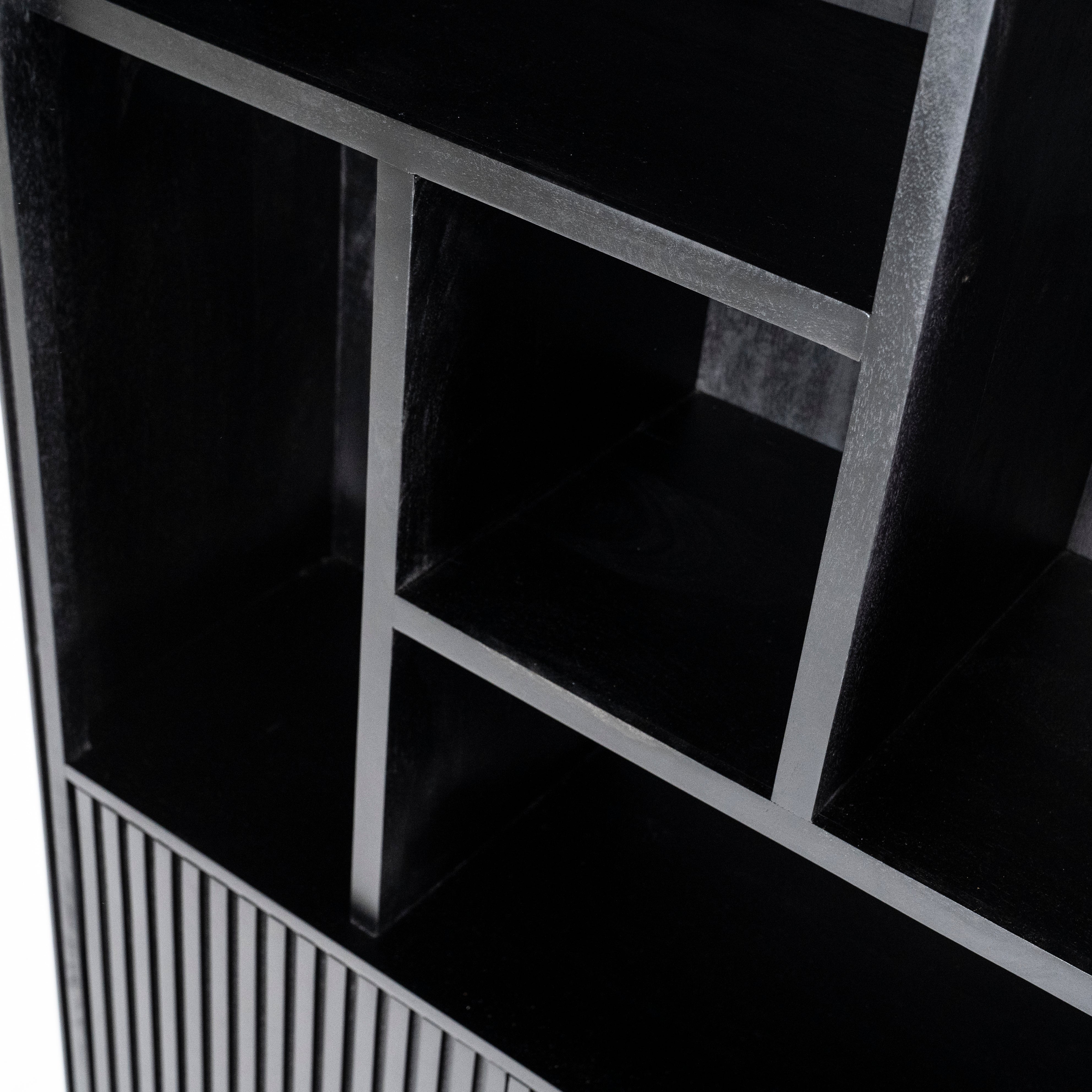 Regaal REMI zwart mango hout