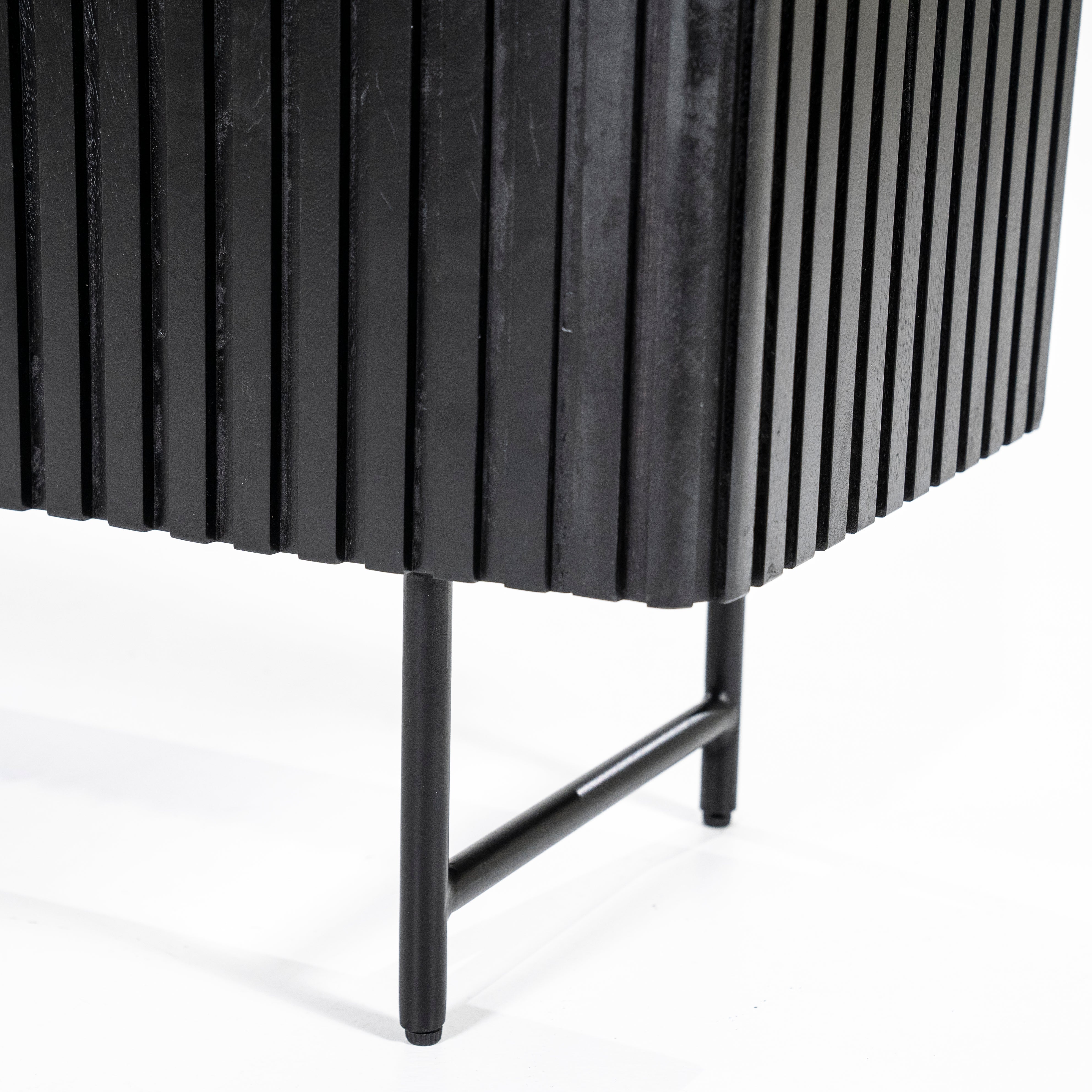 Regaal REMI zwart mango hout