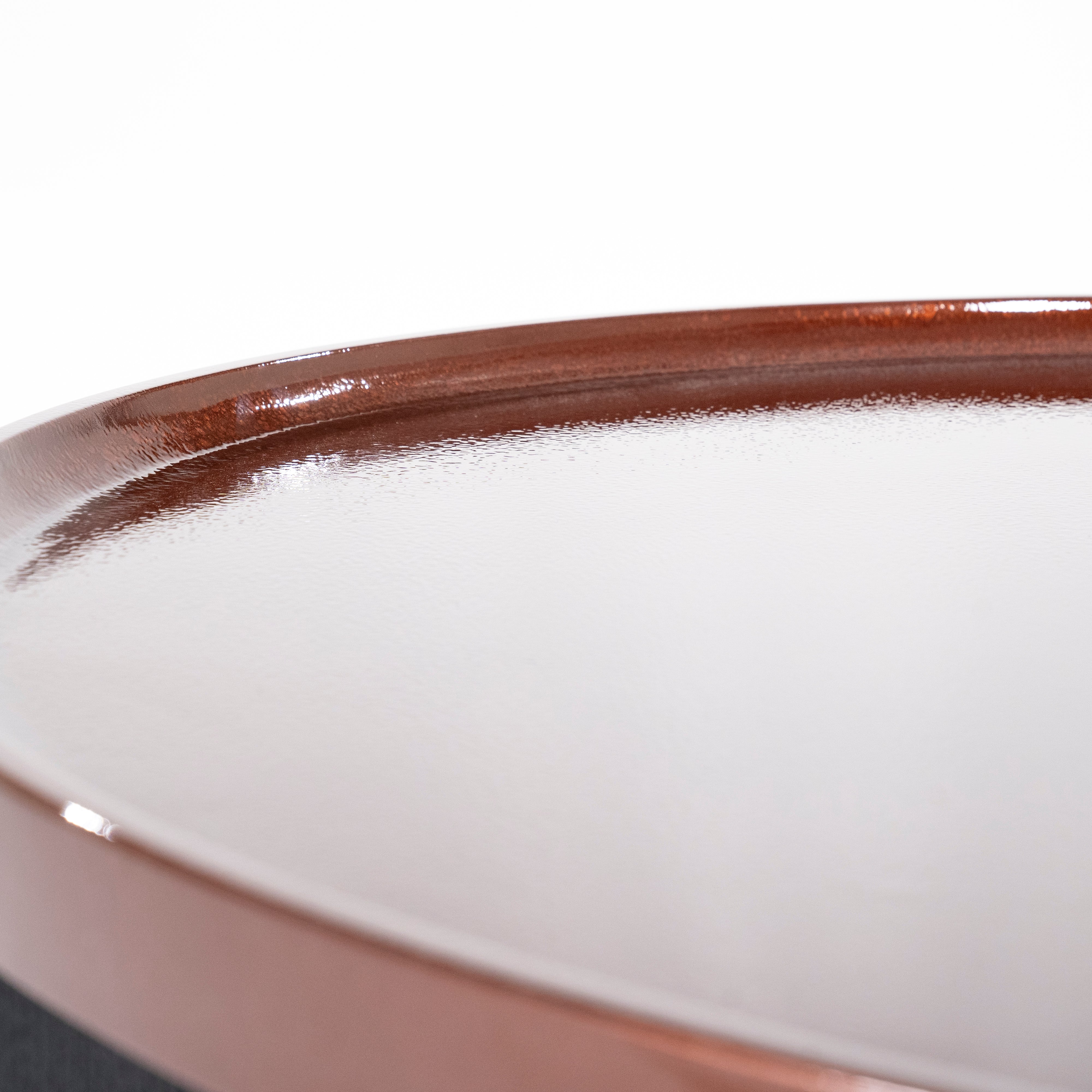 MAYSON burgundy coffee table with wooden base