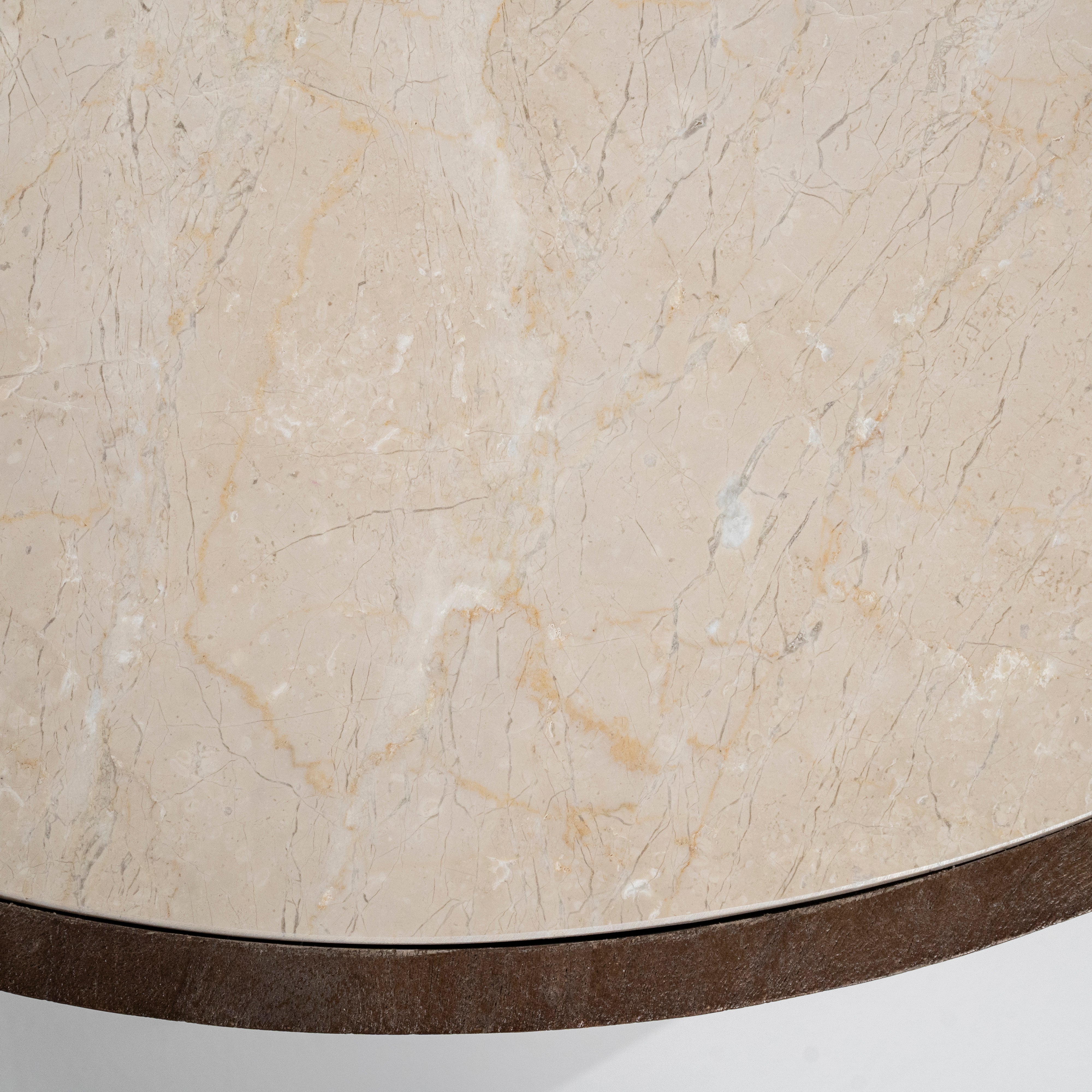 Set von Tischen HAZEL aus dunkelbraunem Mangoholz mit Marmorplatte