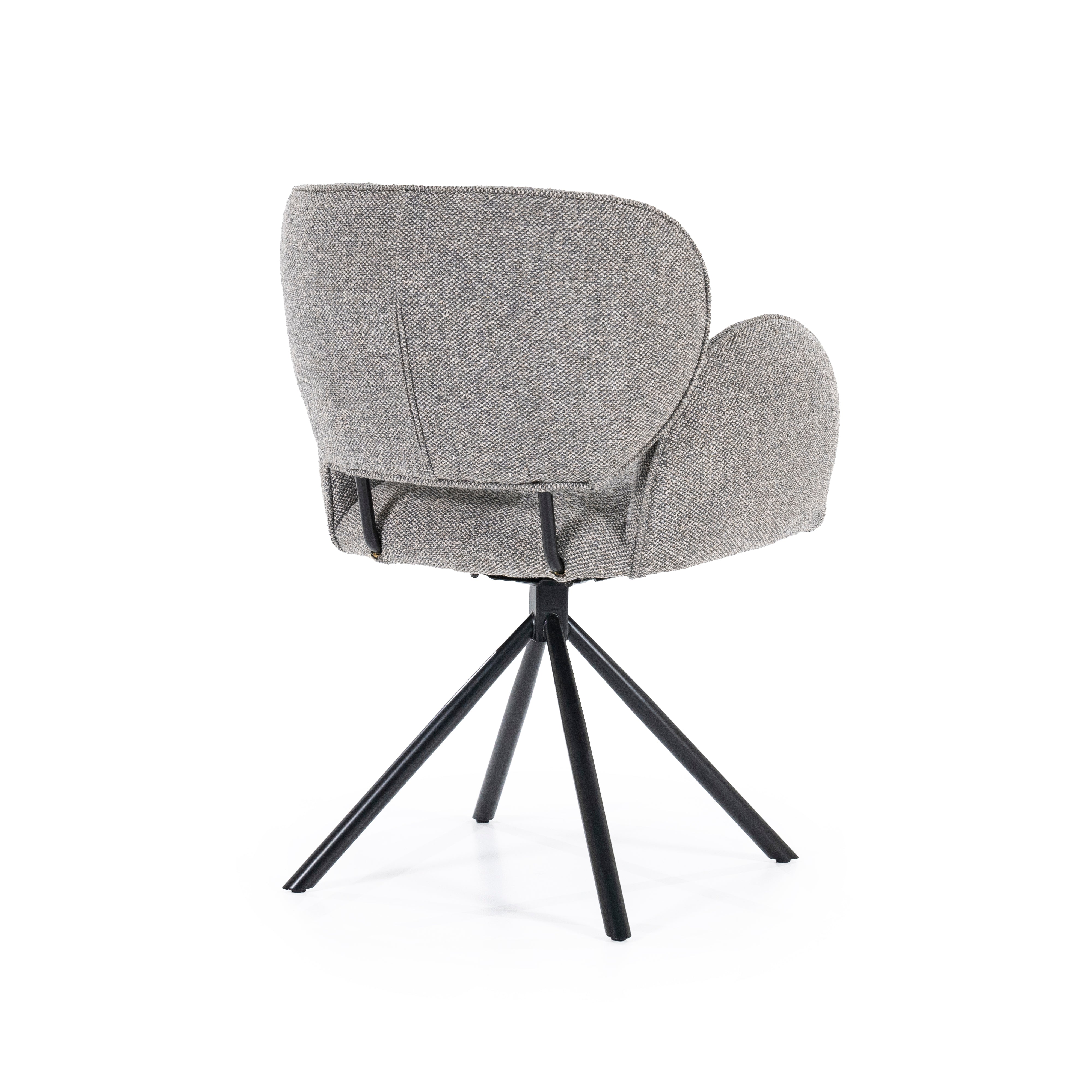 ROSALIN Chair Gray with Black Base