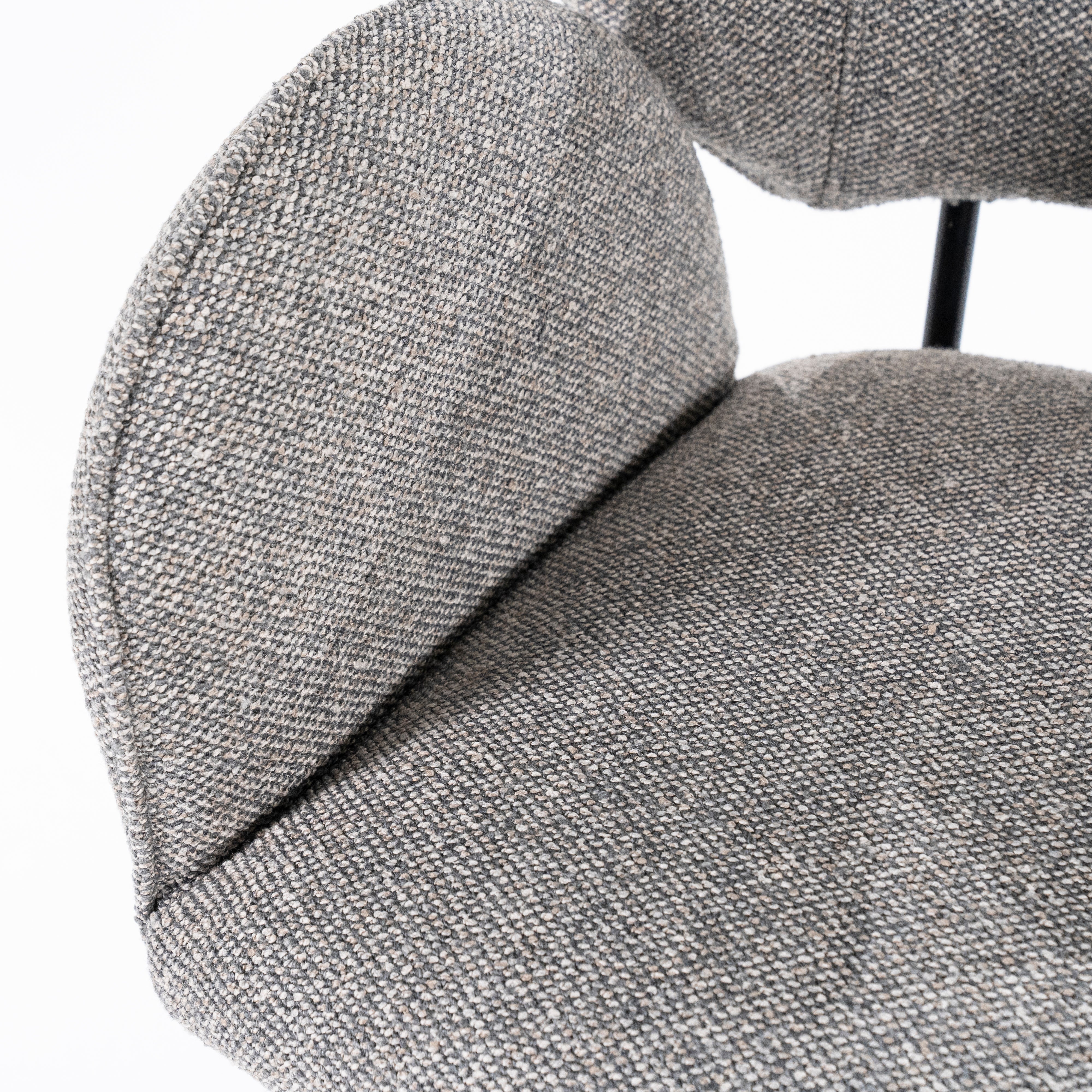 ROSALIN Chair Gray with Black Base