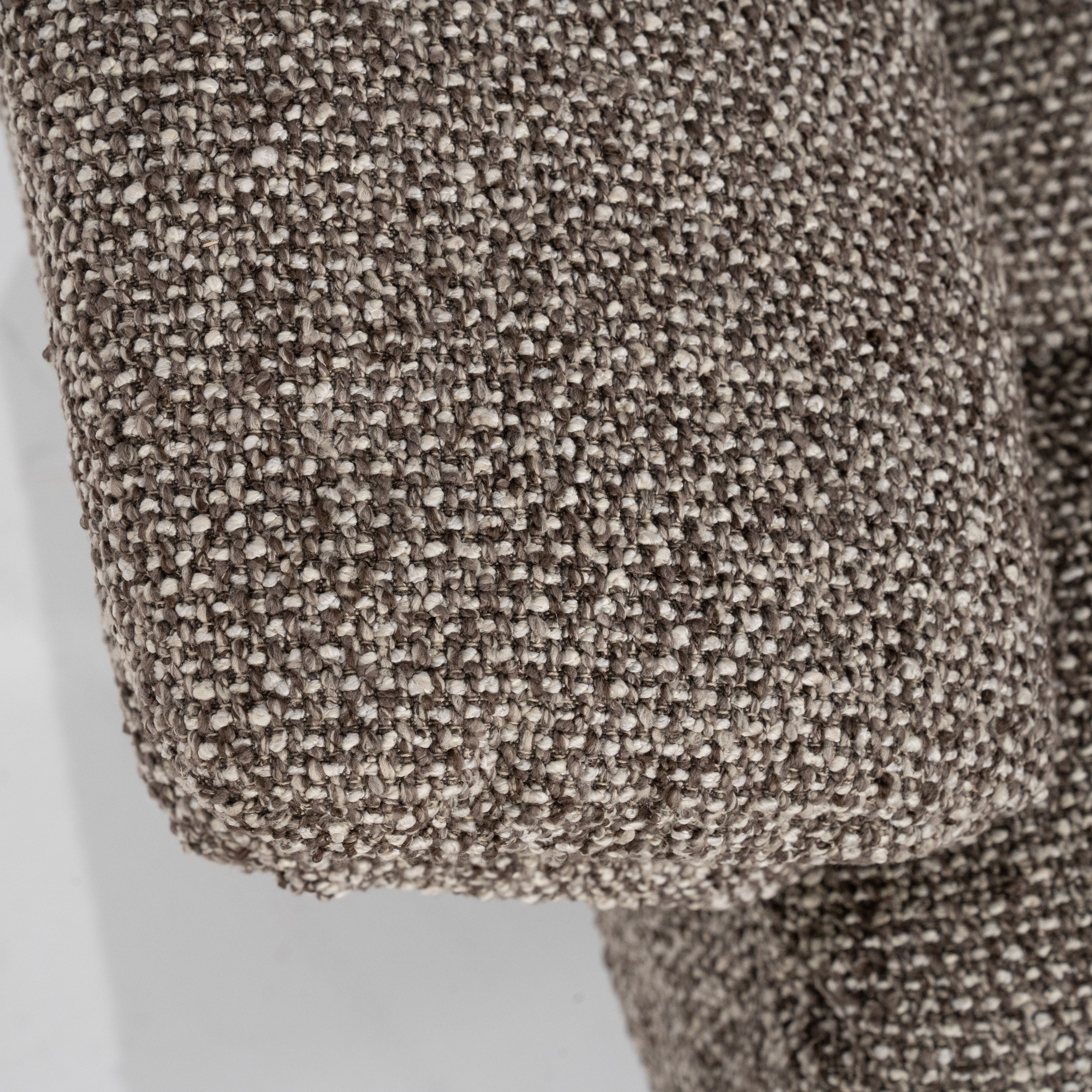 Fauteuil met voetensteun CALEB donkerbeige met zwarte basis