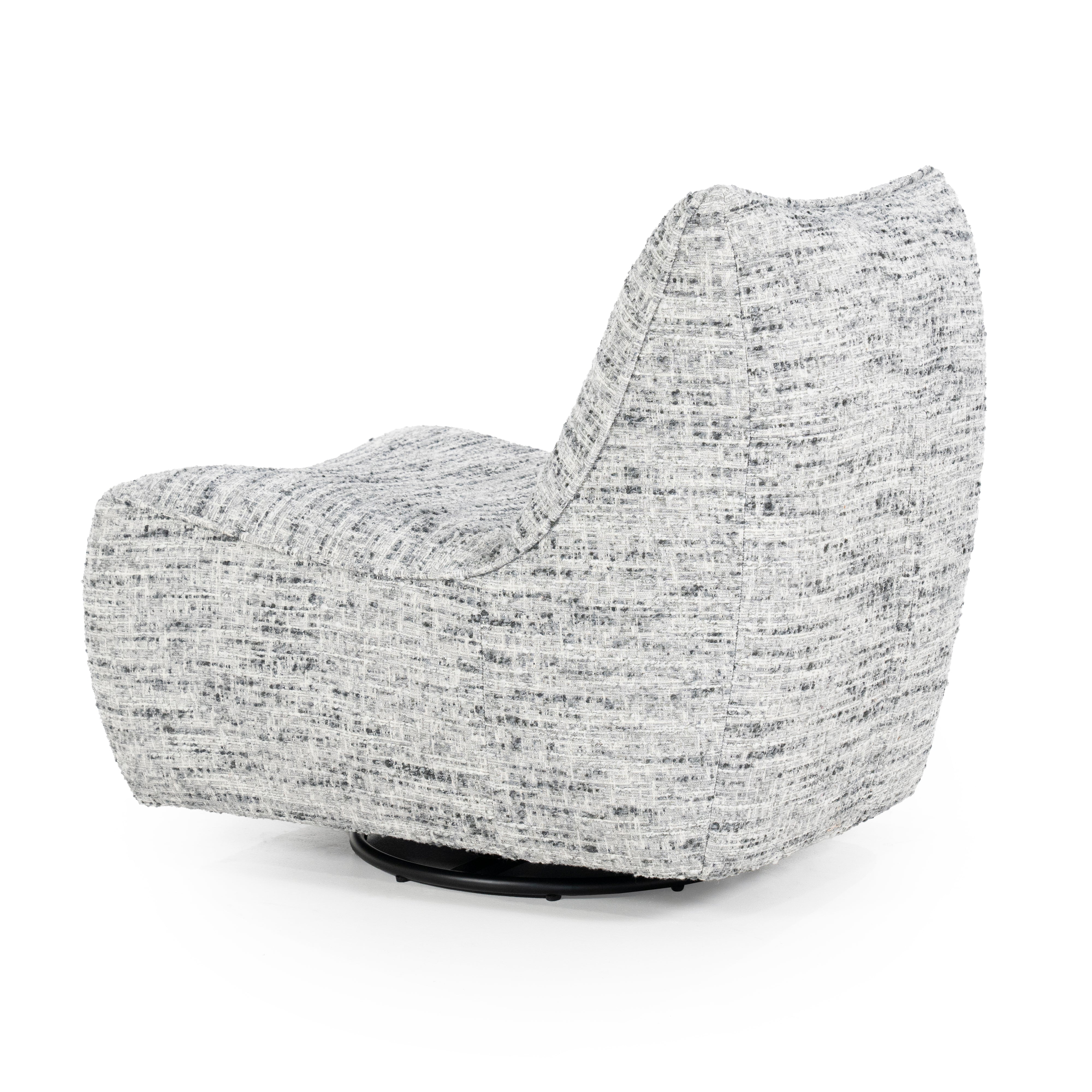LOYS swivel armchair gray mélange