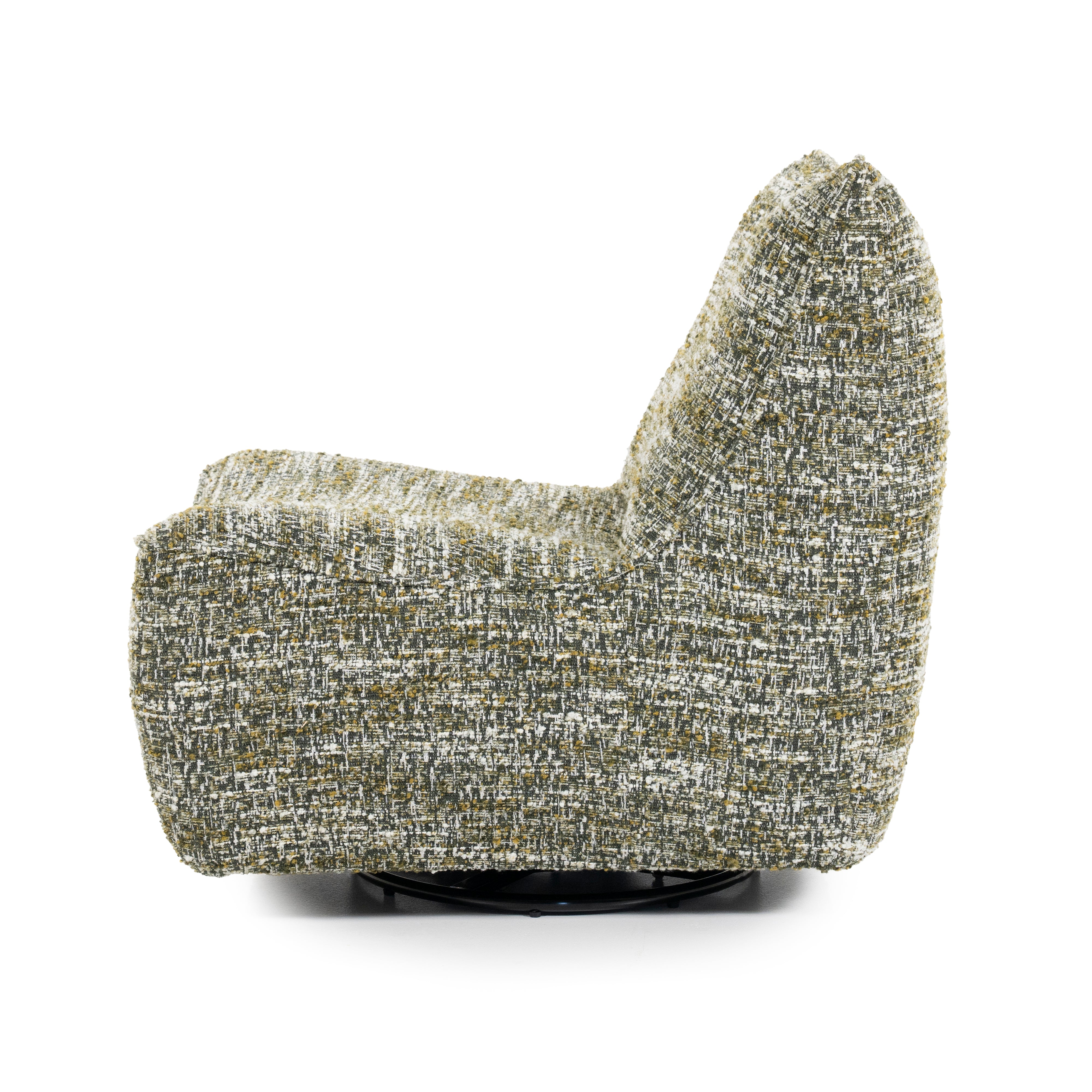 LOYS green mélange swivel armchair