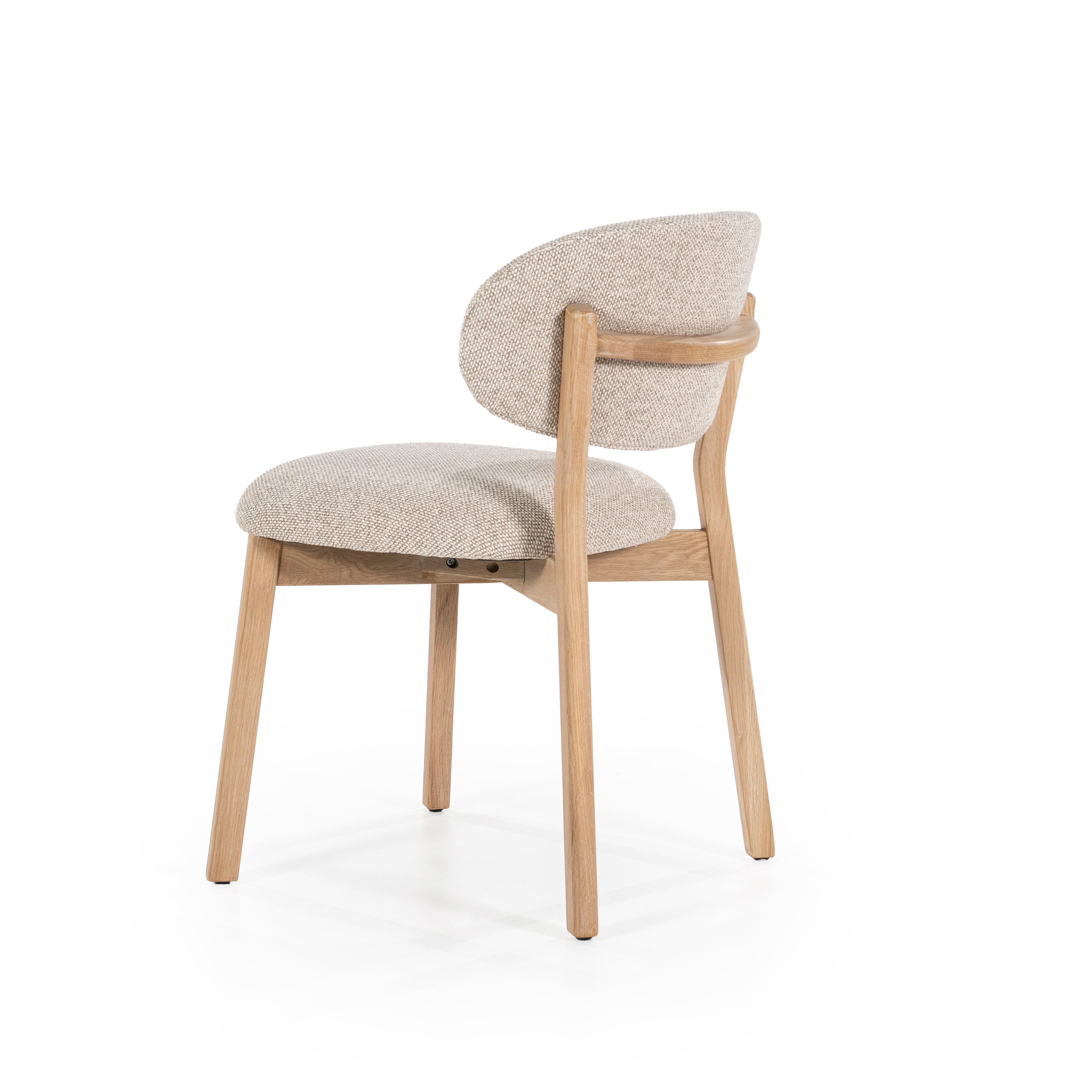 MIKKY taupe chair with oak base