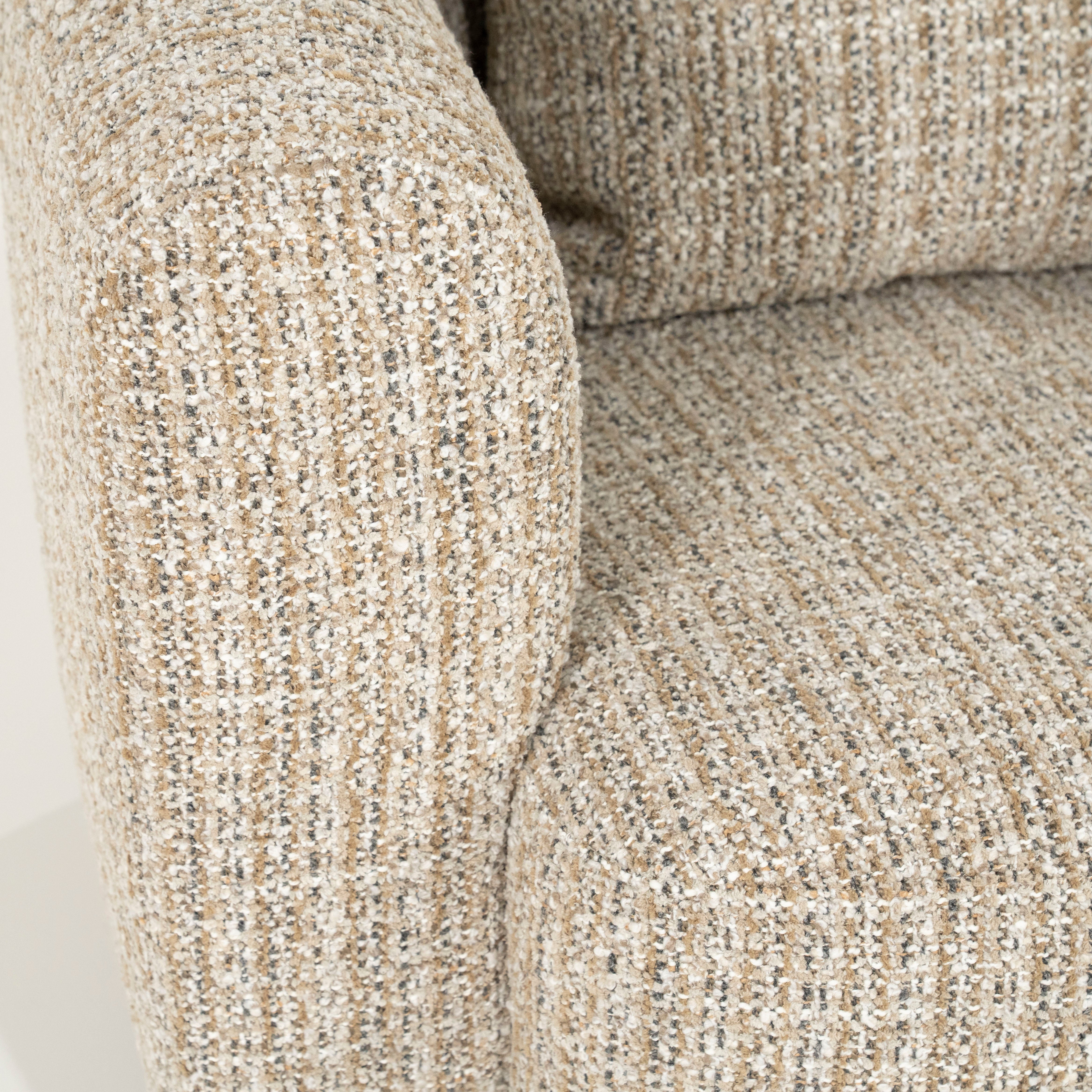 Draaistoel JORDAN beige met houten basis