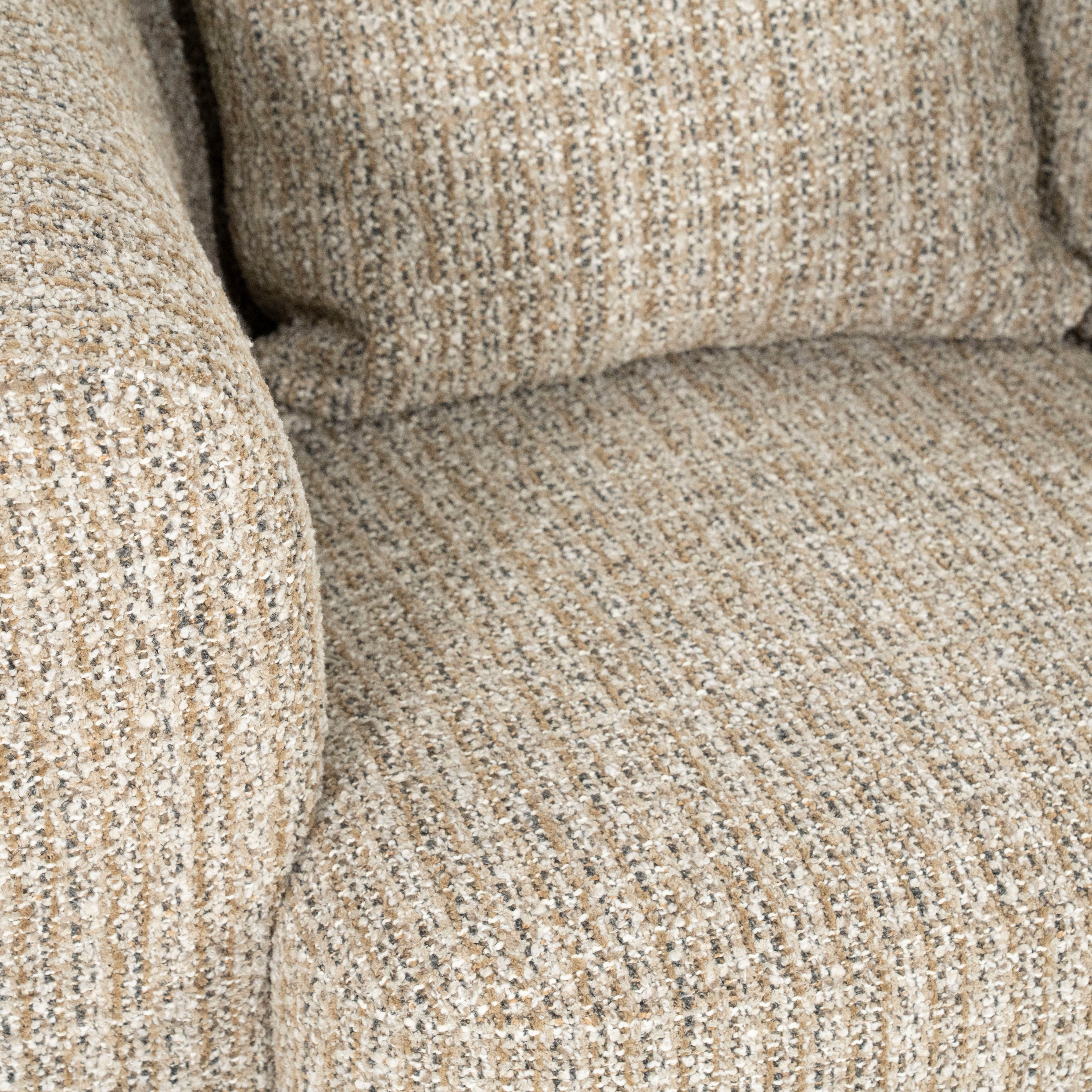 Draaistoel JORDAN beige met houten basis