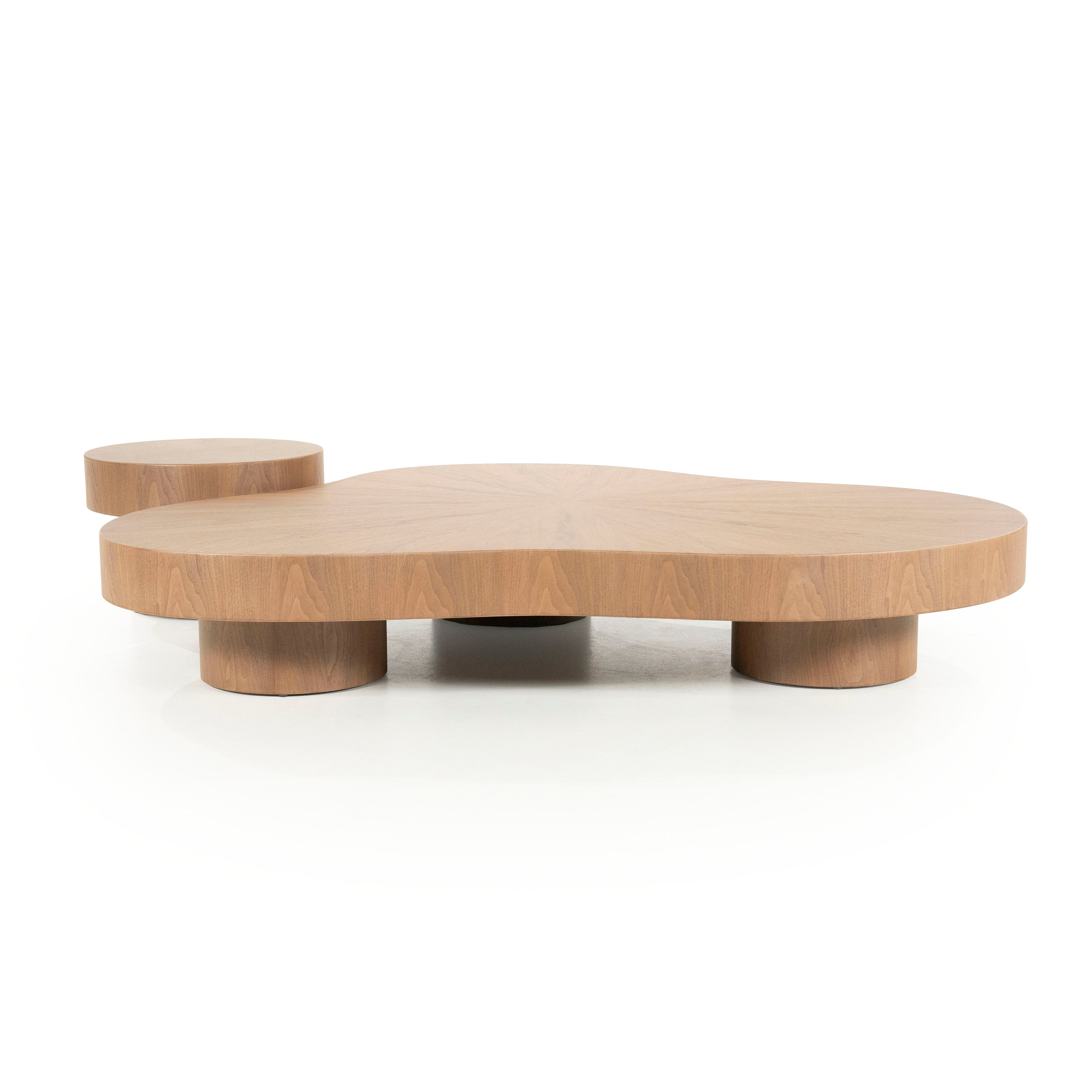 BOBBIE walnut veneer coffee table