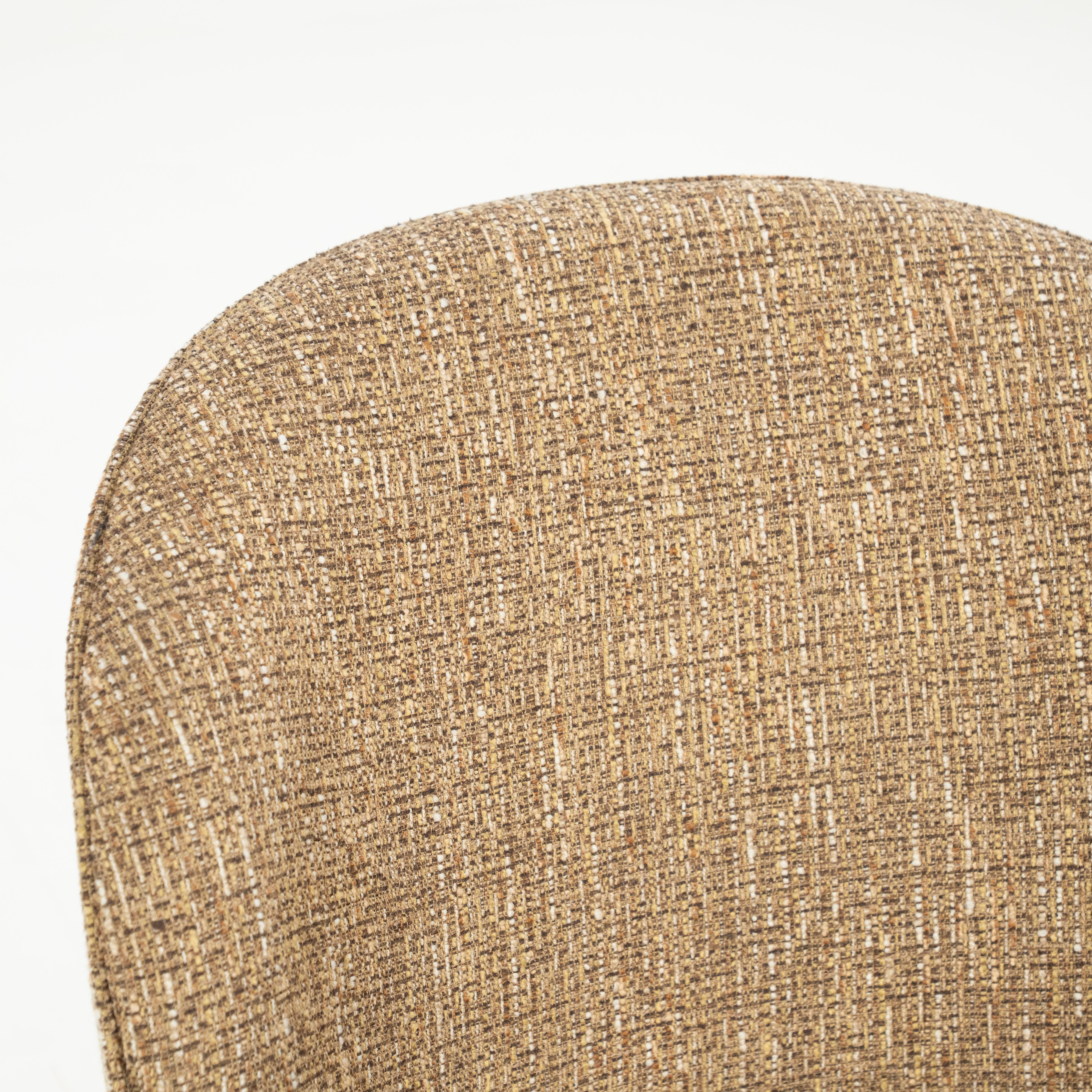 Drehstuhl MOLLY taupe mit cremefarbener Basis