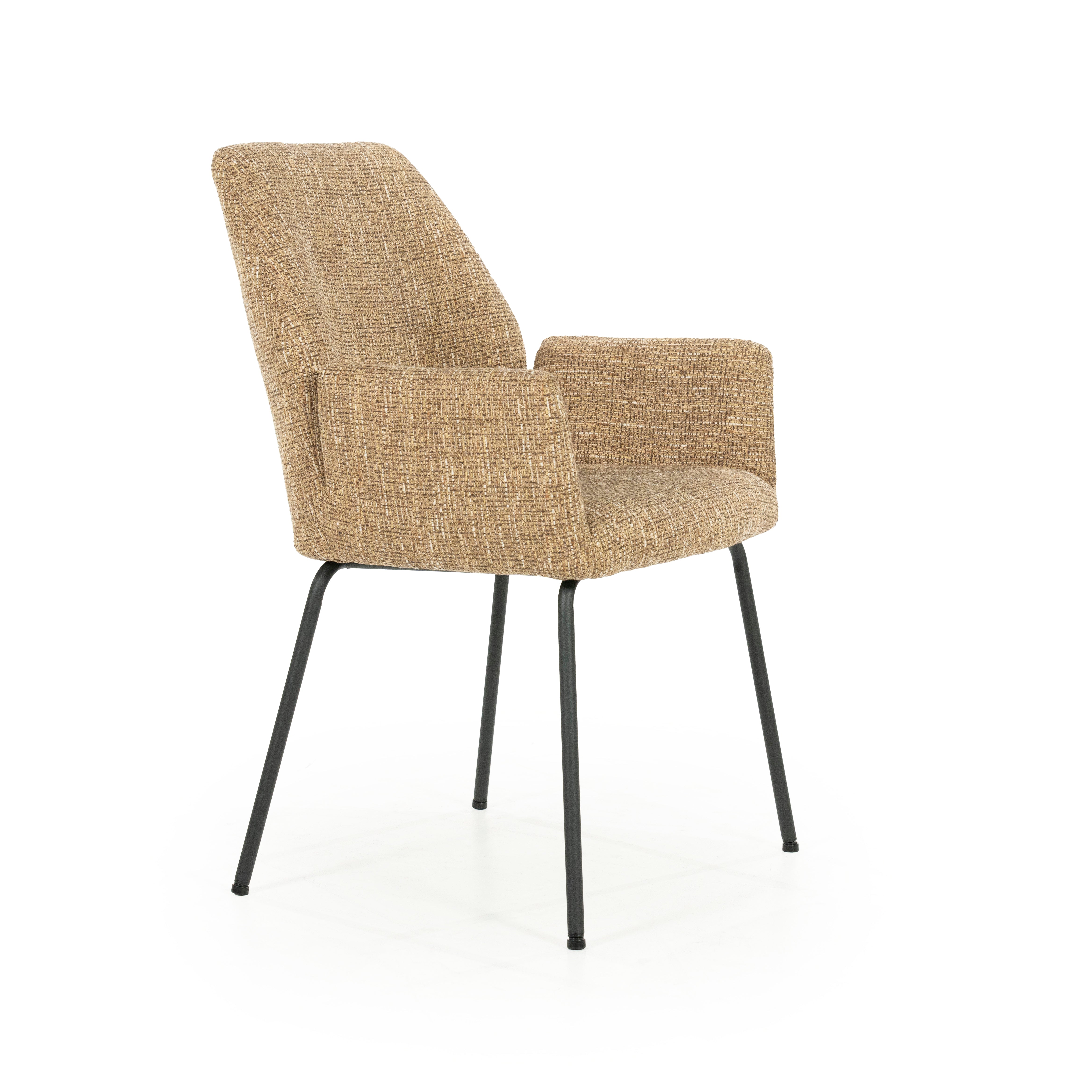 Stoel INDY mosterdgeel met zwarte basis