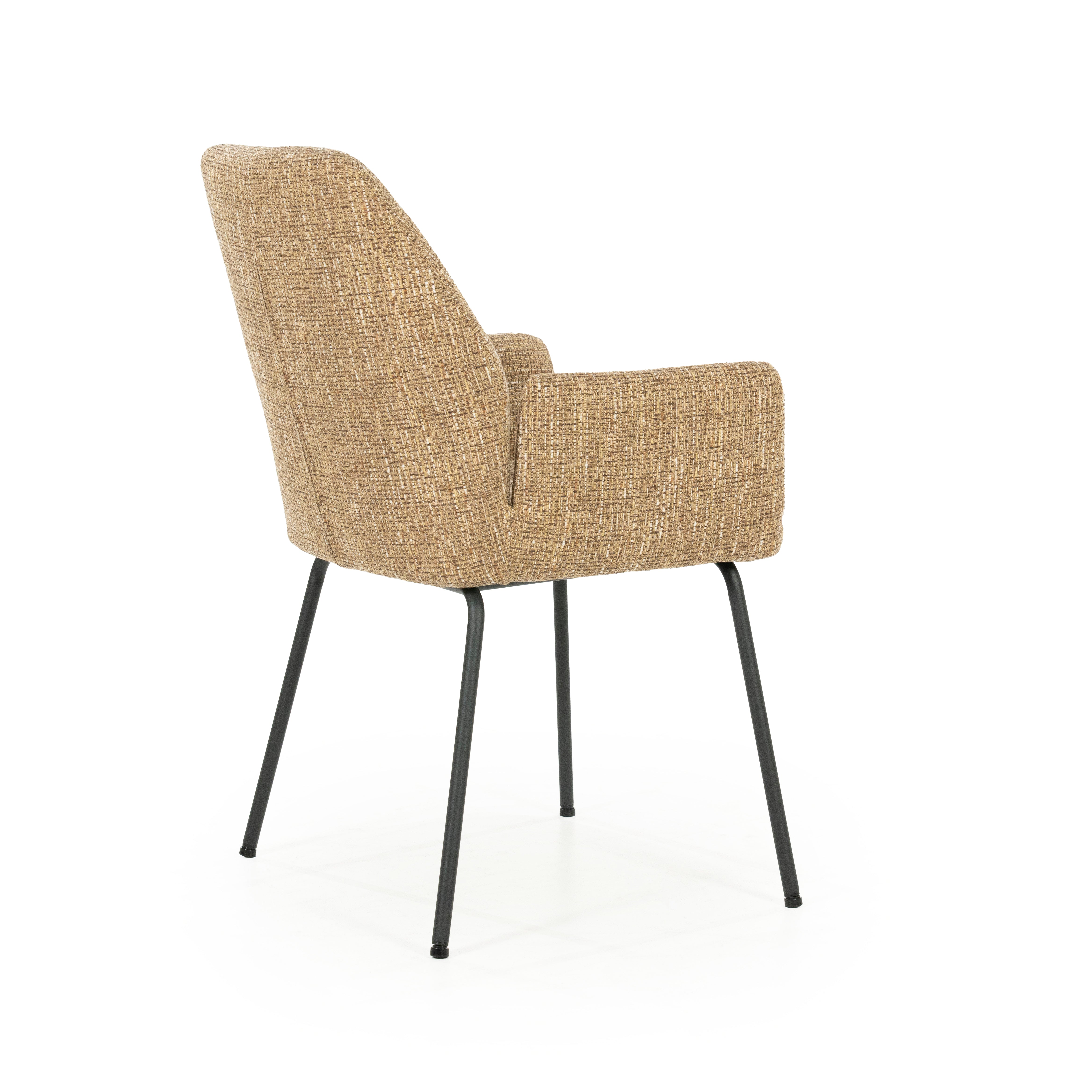 Stoel INDY mosterdgeel met zwarte basis