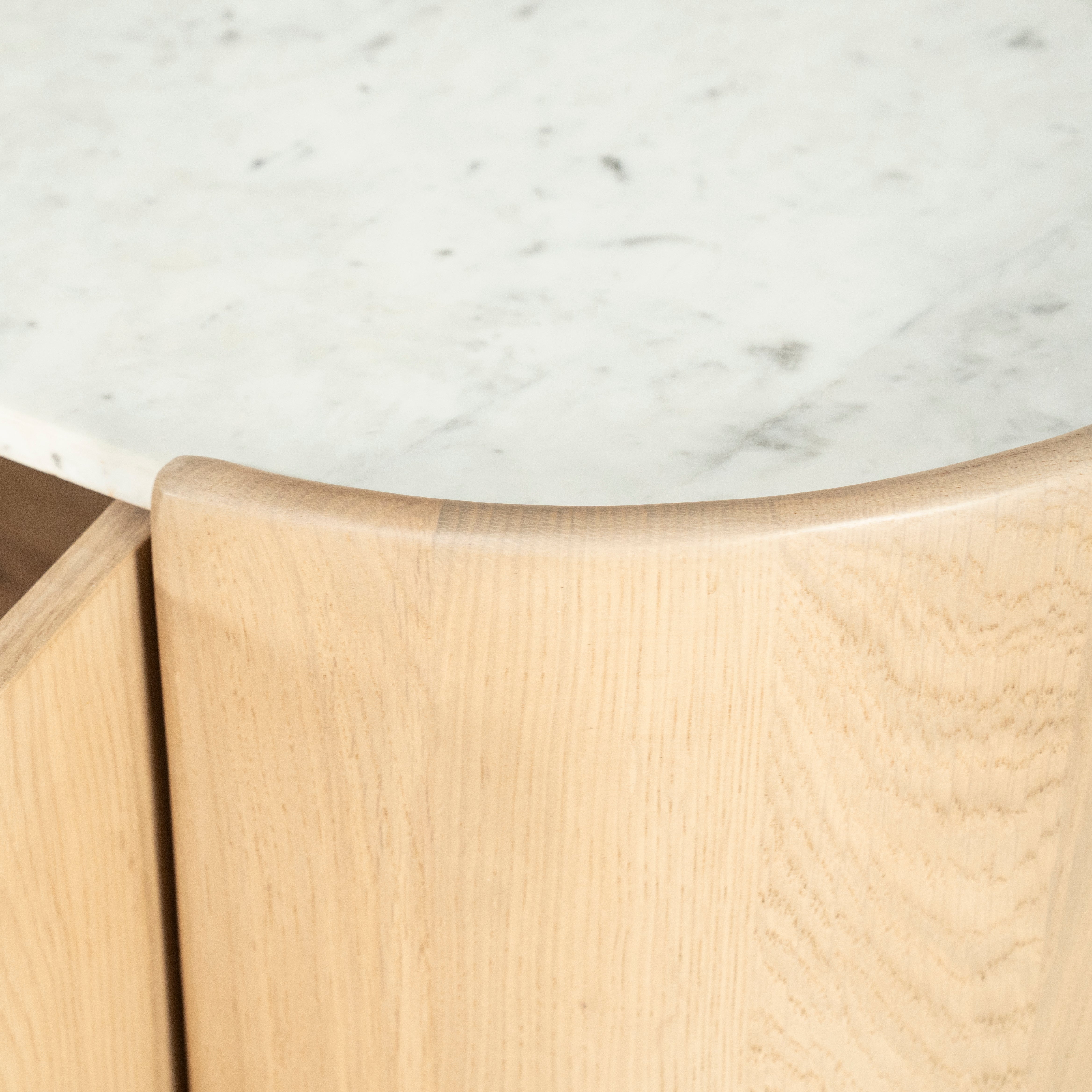 DON chest of drawers oak wood with marble top