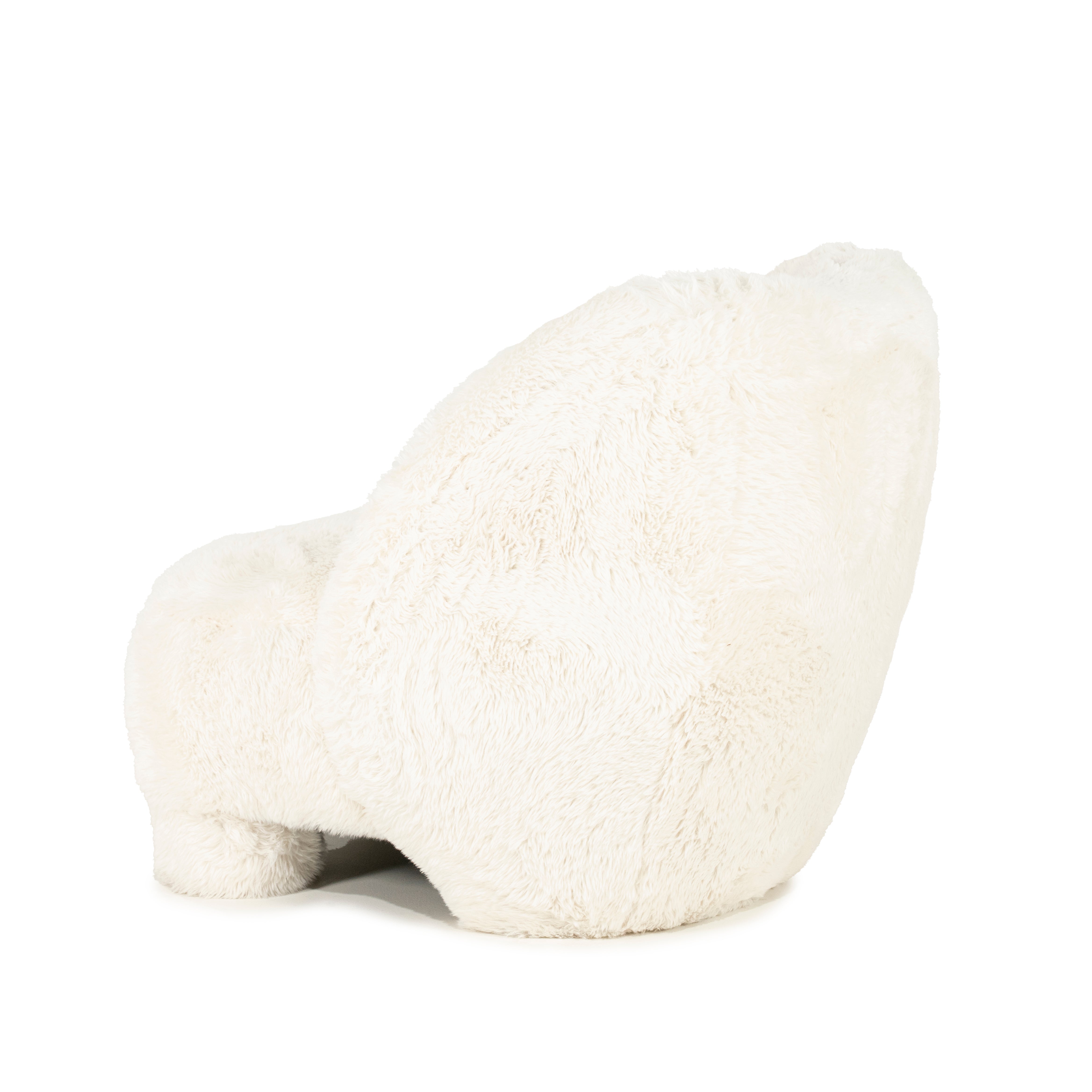 SAMSON Cream Fur Armchair