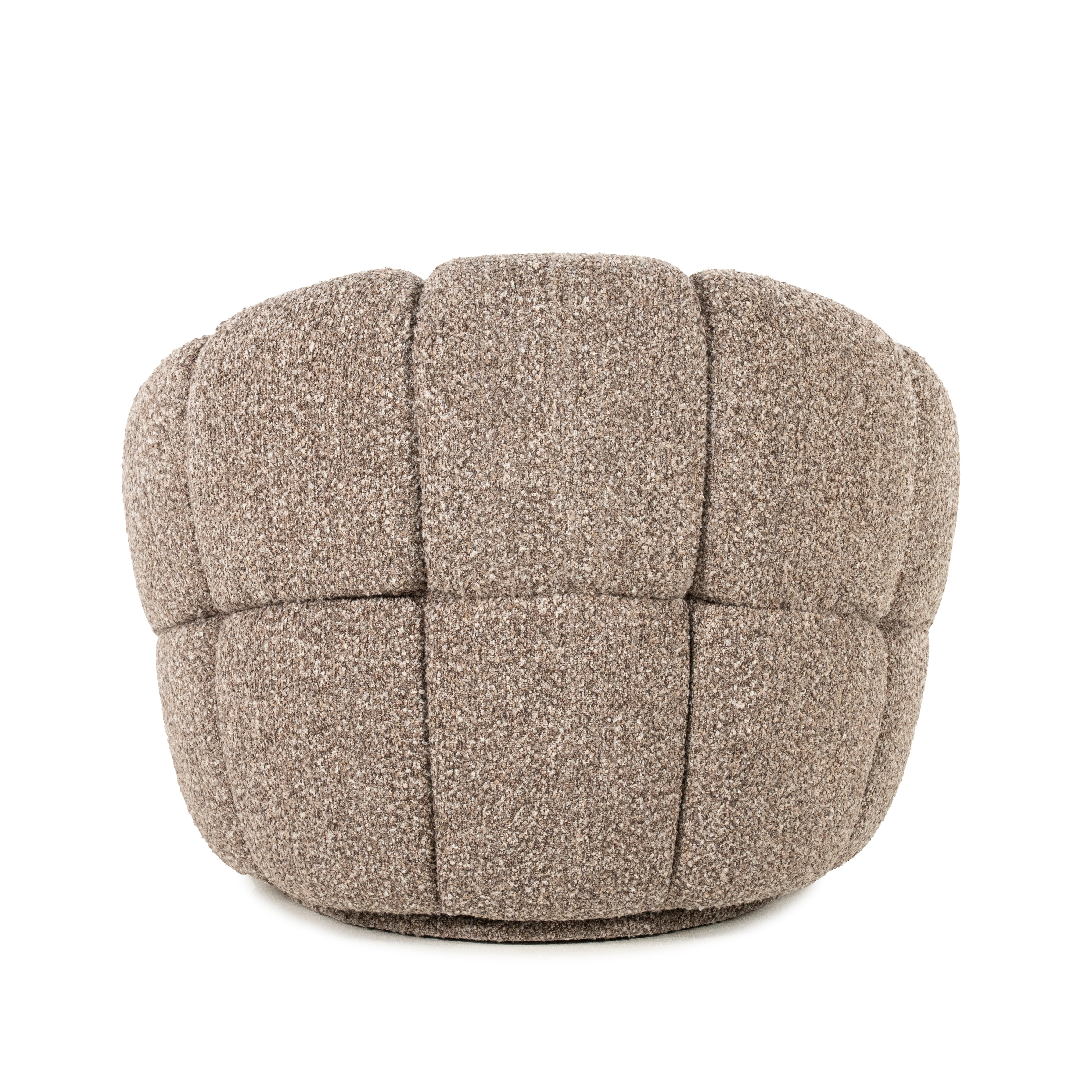 TINA taupe swivel armchair