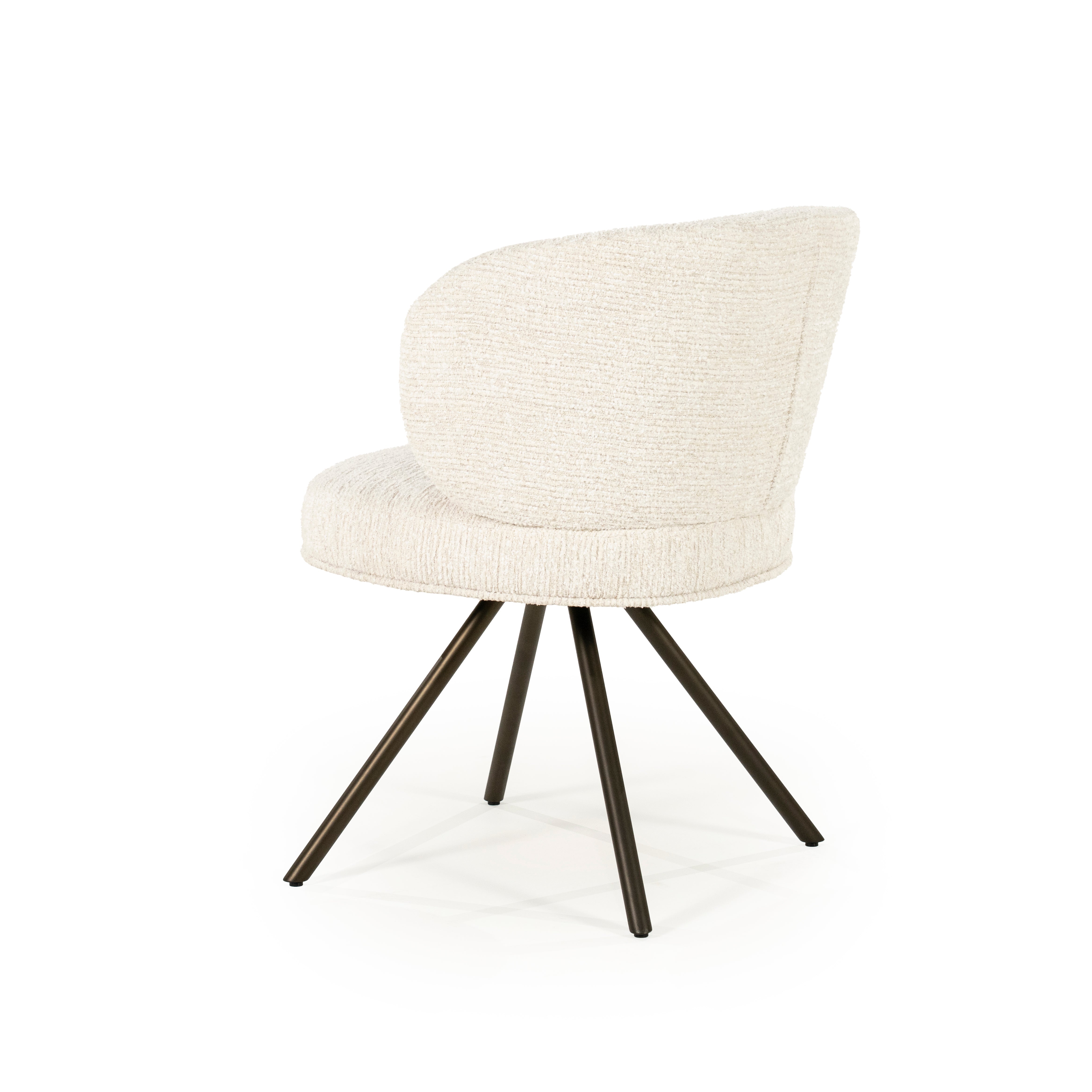 Drehstuhl JAYSON beige mit dunkelbraunem Fuß