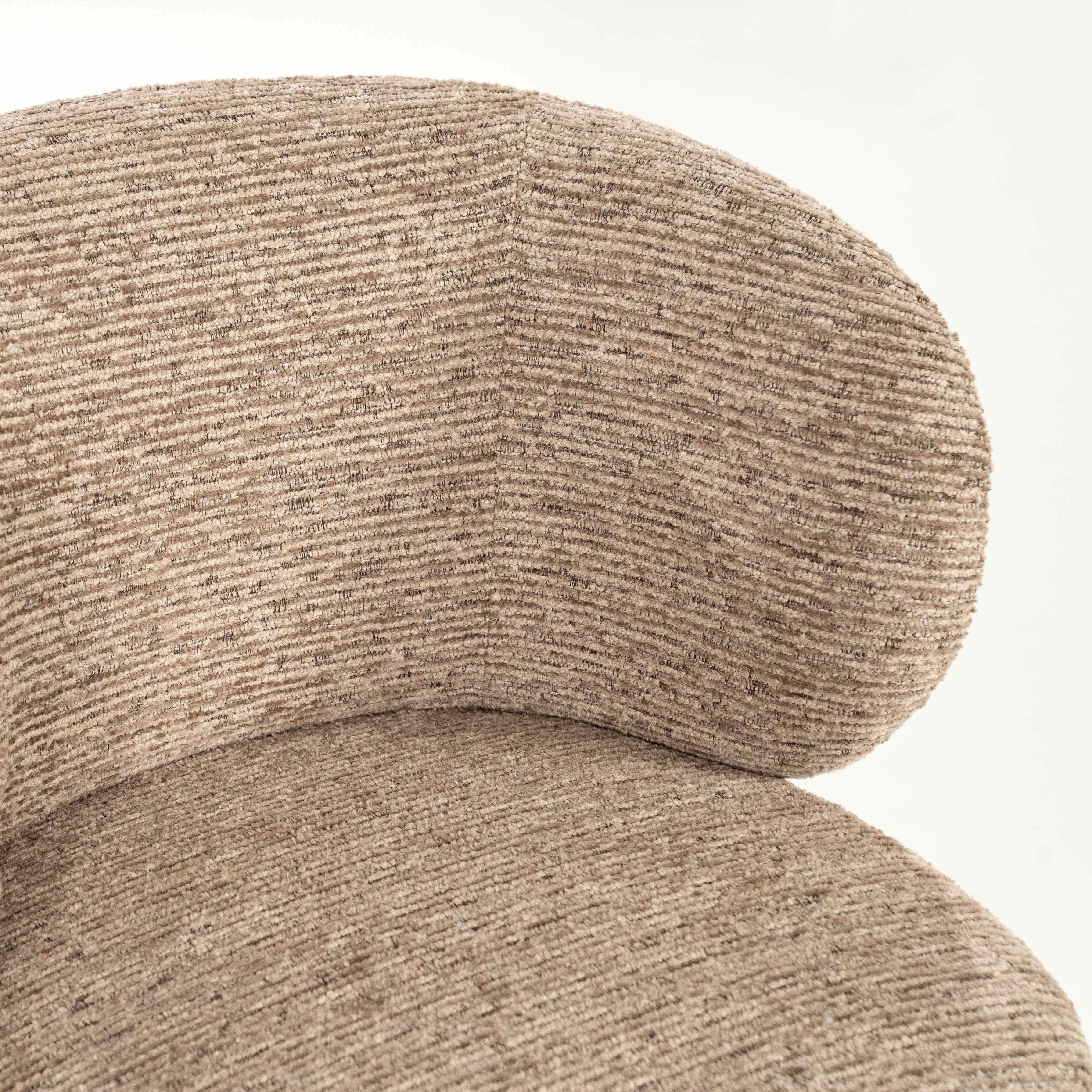 Draaistoel JAYSON taupe met donkerbruine basis