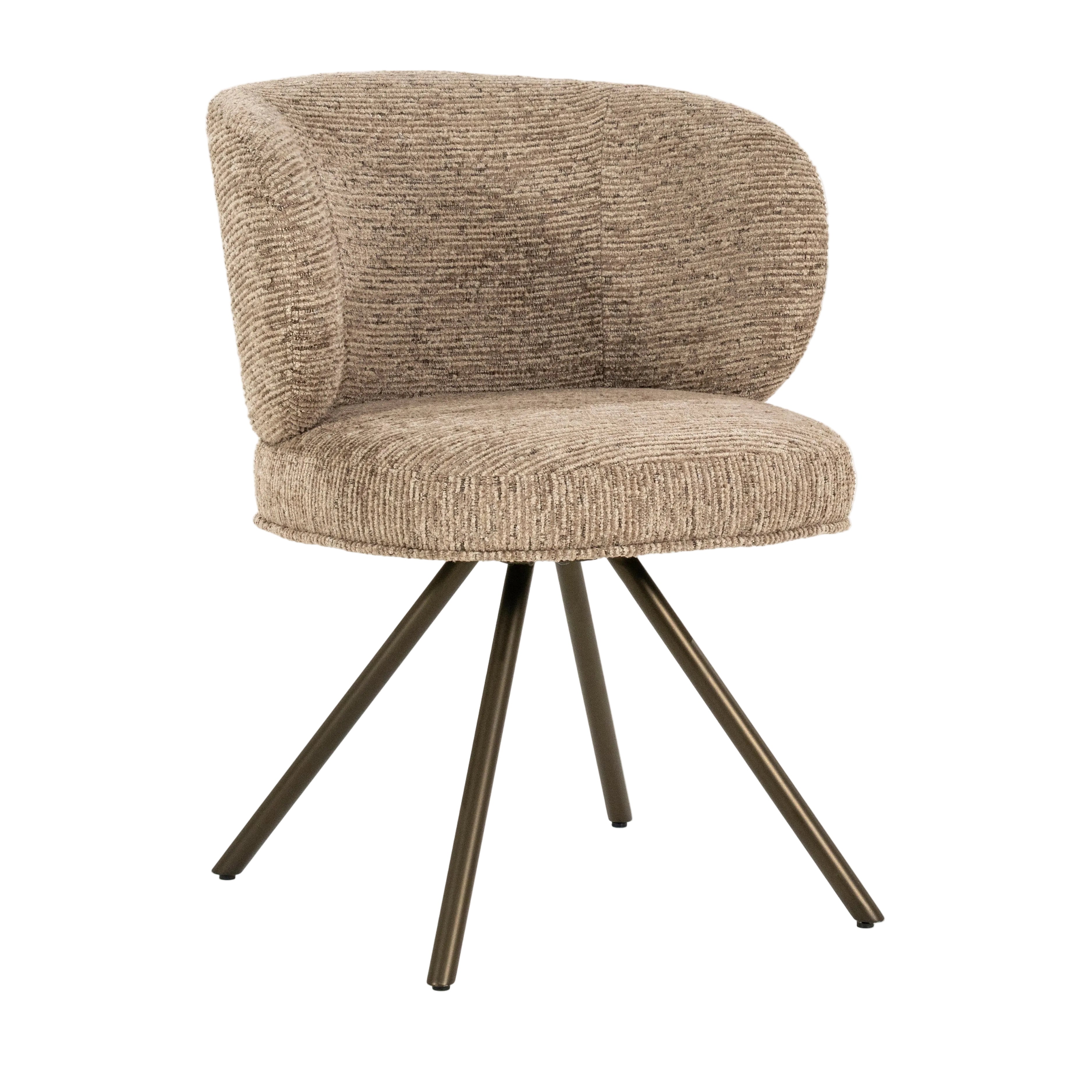 Draaistoel JAYSON bruin met donkerbruine basis